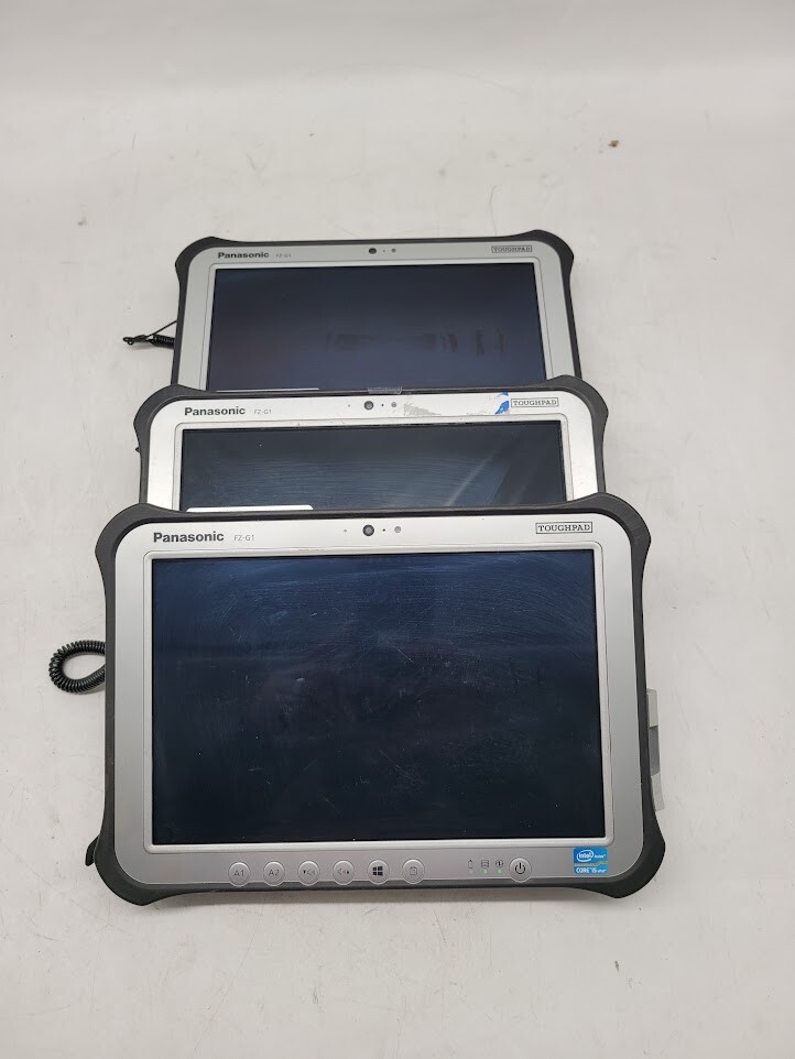 Lot of 3 Panasonic ToughPad FZ-G1 10.1″ i5-1.9GHz 4GB RAM 120GB/no power adapter