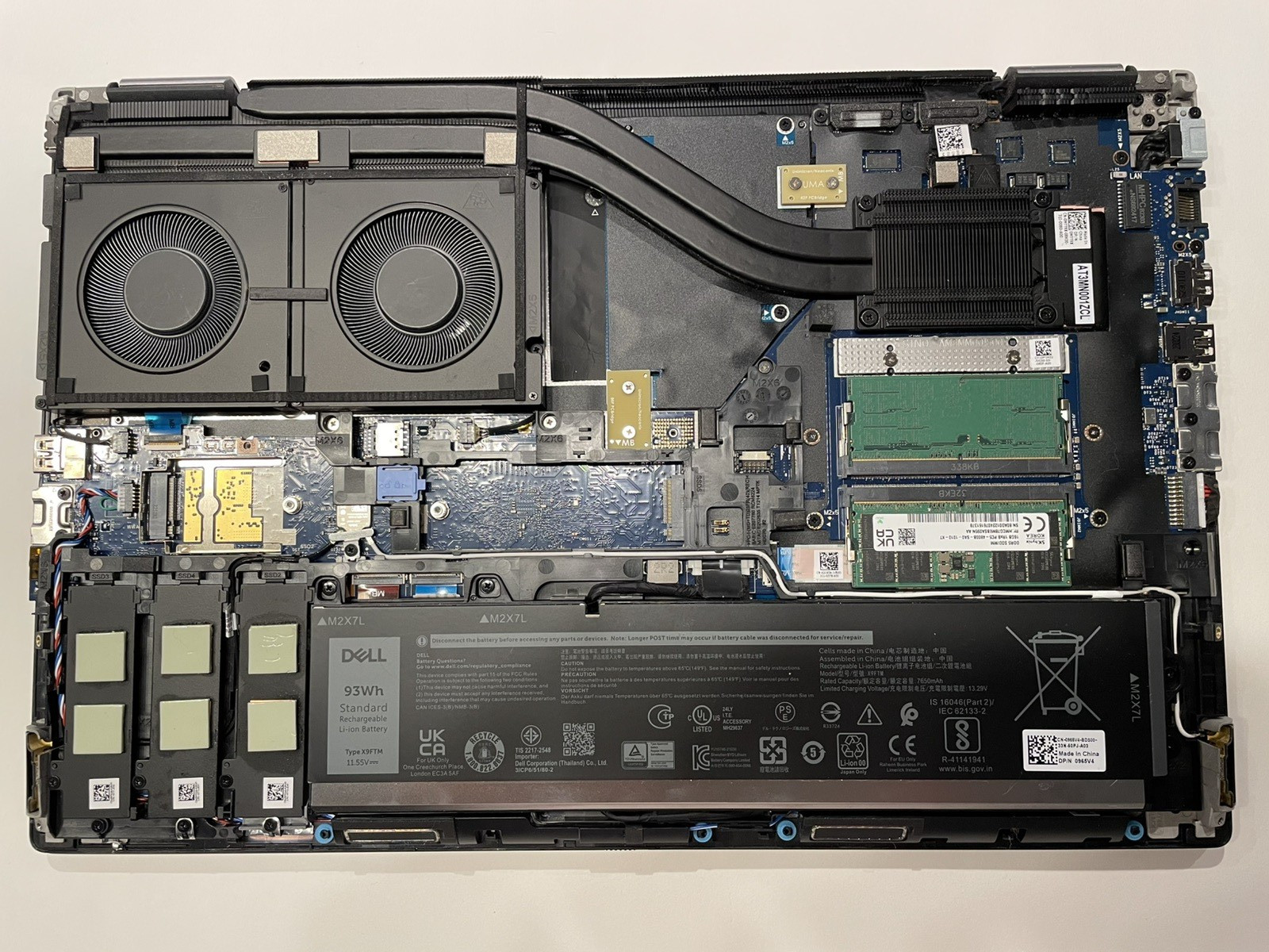 Dell Precision 7770 Core i7-12850HX 4.8GHz DDR5 32GB 4800MHz ***NO HDD/SSD***