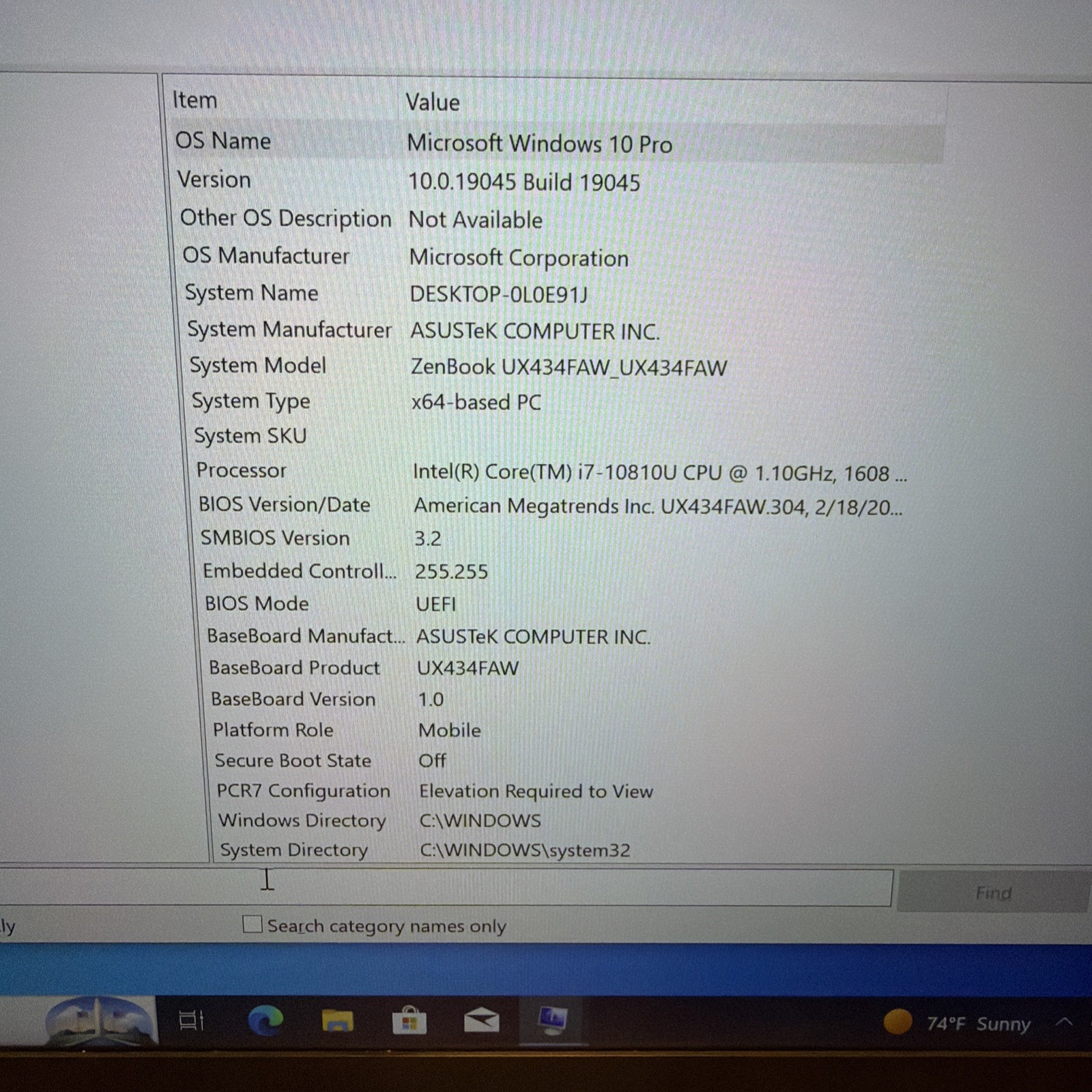 ASUS ZenBook UX434FAW i7-10810U 32GB RAM 512GB SSD 14” Win10 Pro Tested