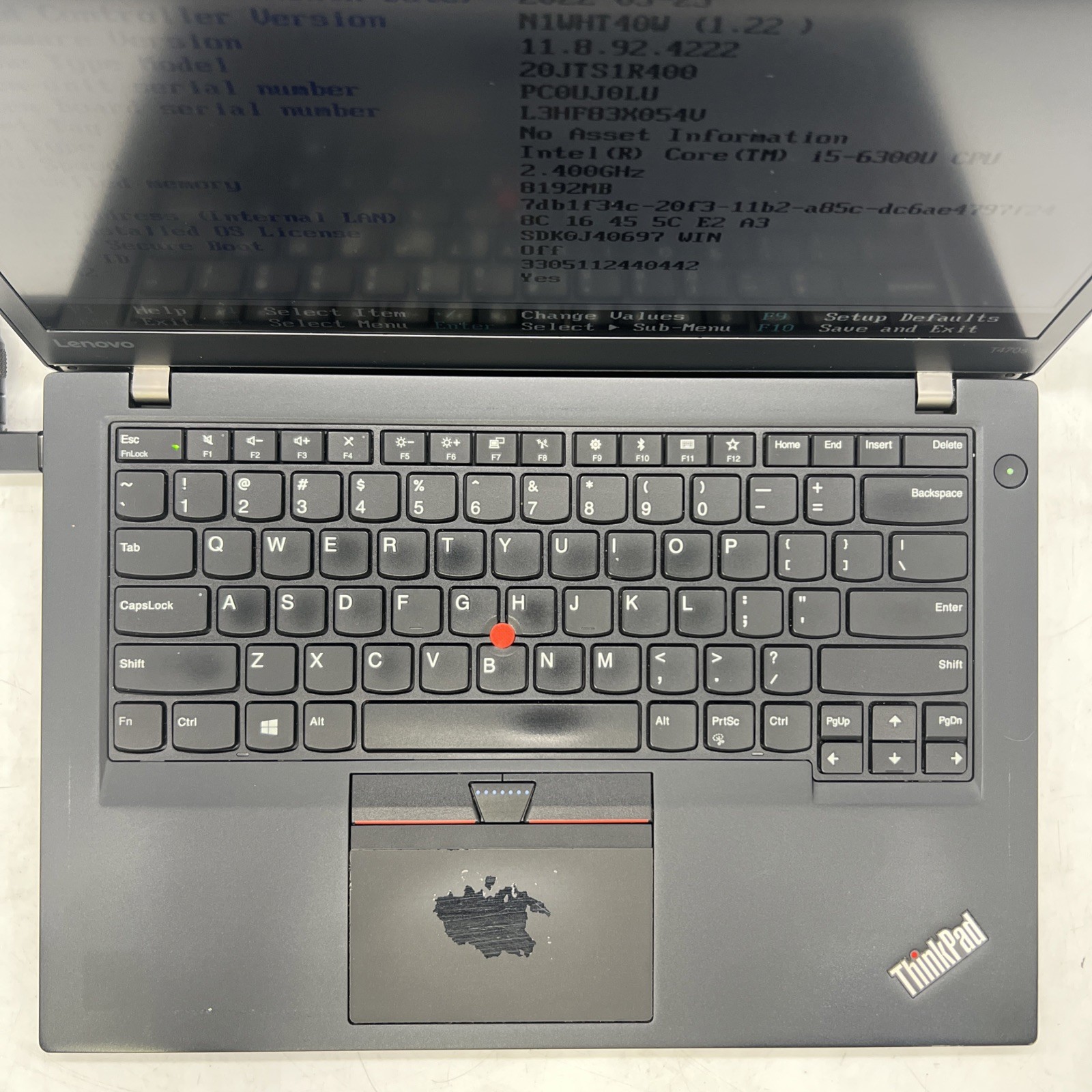Lenovo Thinkpad T470s I5 6300U 2.4GHz 4GB RAM No Drive No OS Bad Battery