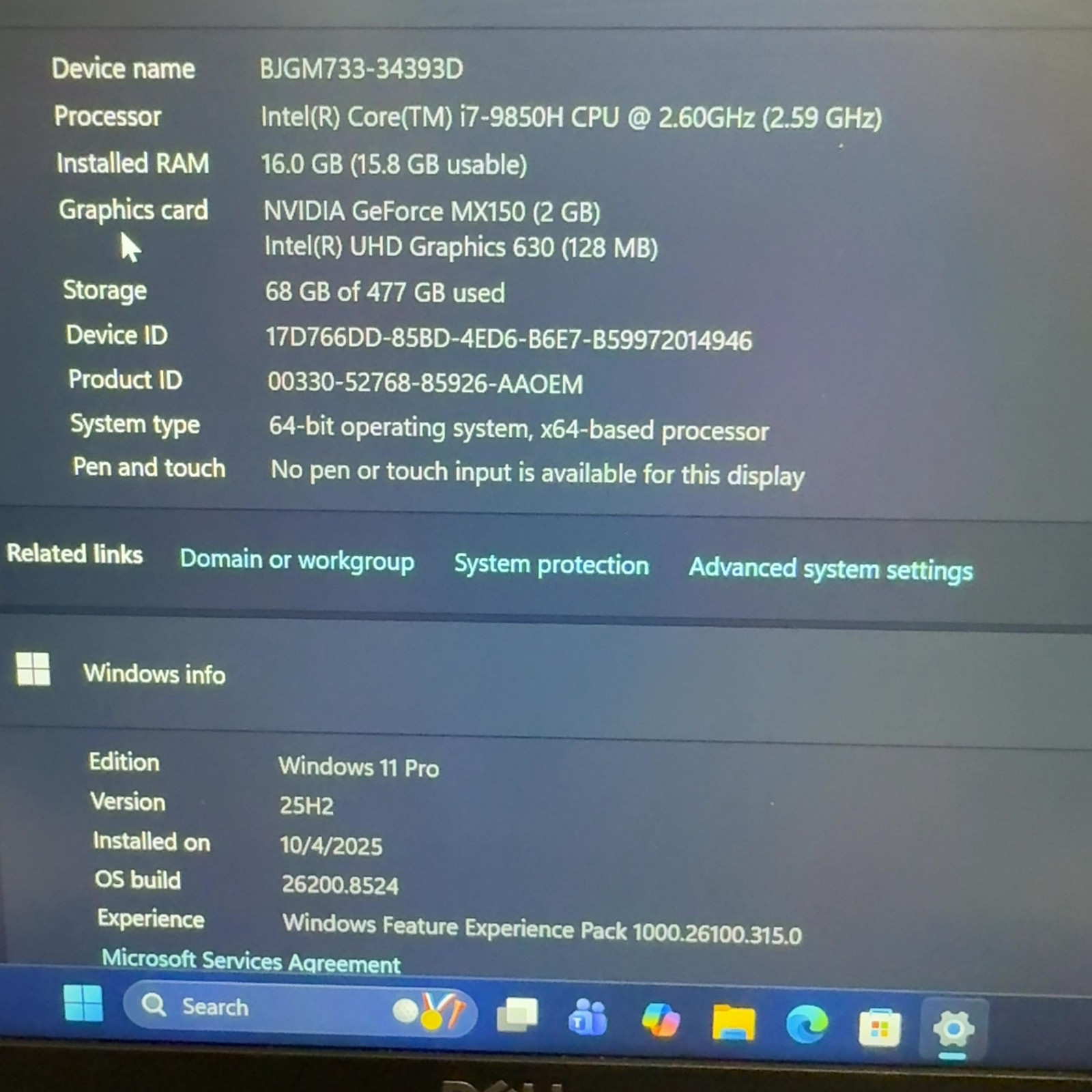 Dell Latitude 5401 Laptop i5-9850H 2.60GHz 16GB RAM 512GB SSD Windows 11 Pro