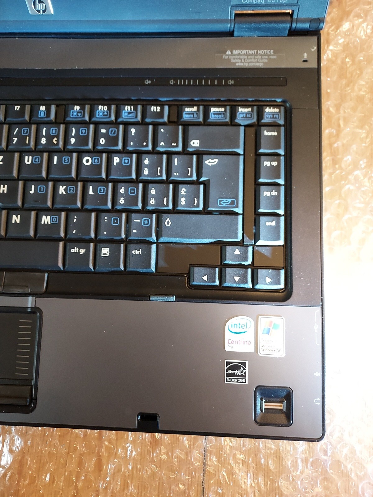hp Compaq 8510p T7500