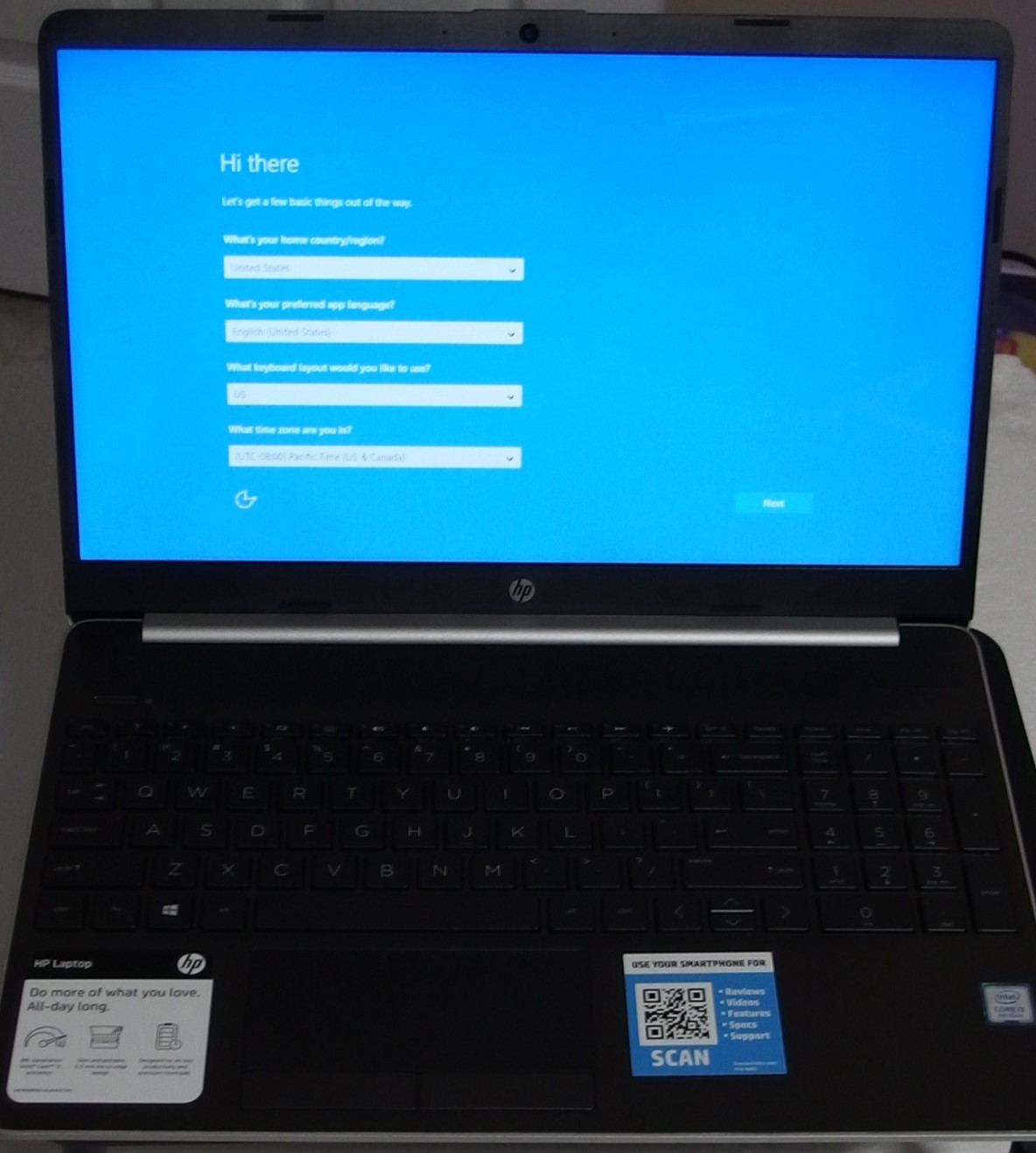 HP 15.6″ HD i3-8145U 2.1GHz 4GB RAM 128GB SSD Win 10 Home Natural Silver
