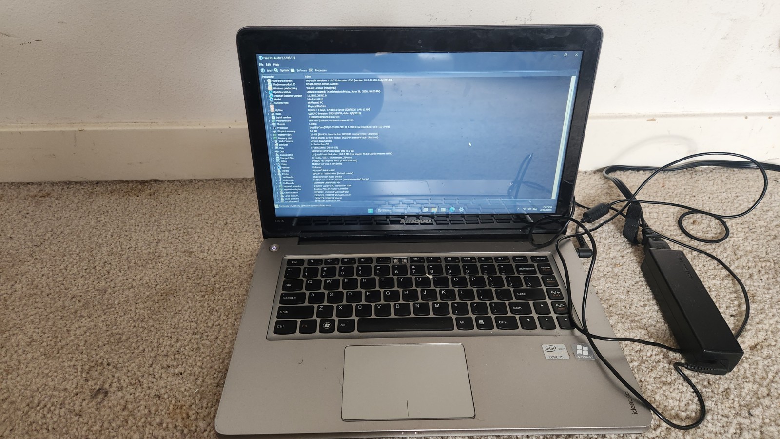 Lenovo Ideapad U410 Laptop Black Windows 11｜i5-3337U, 6GB, 500GB HDD