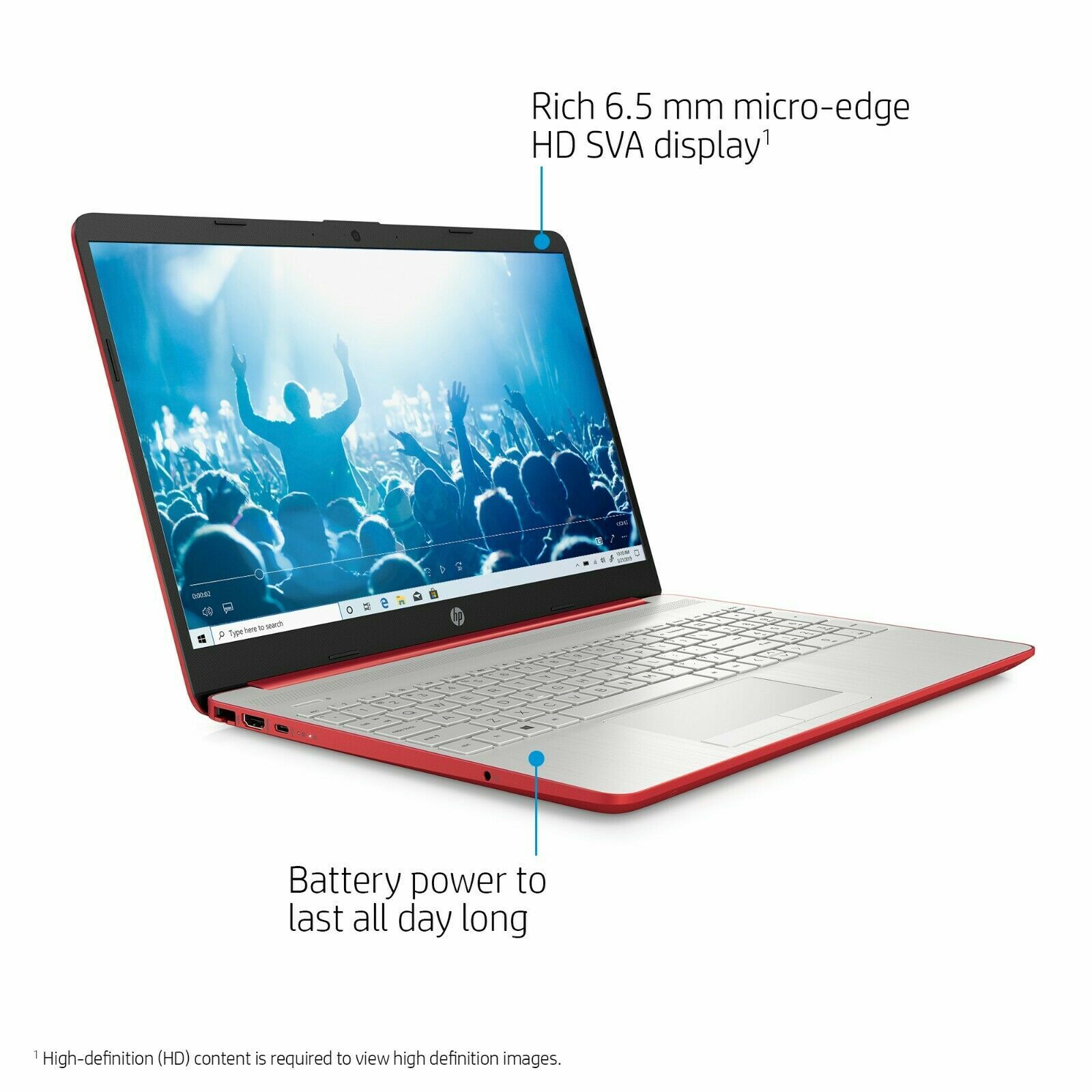 HP 15” HD IPS Laptop Intel Pentium 4-Core Up to 2.70GHz, 8GB RAM, 128GB SSD