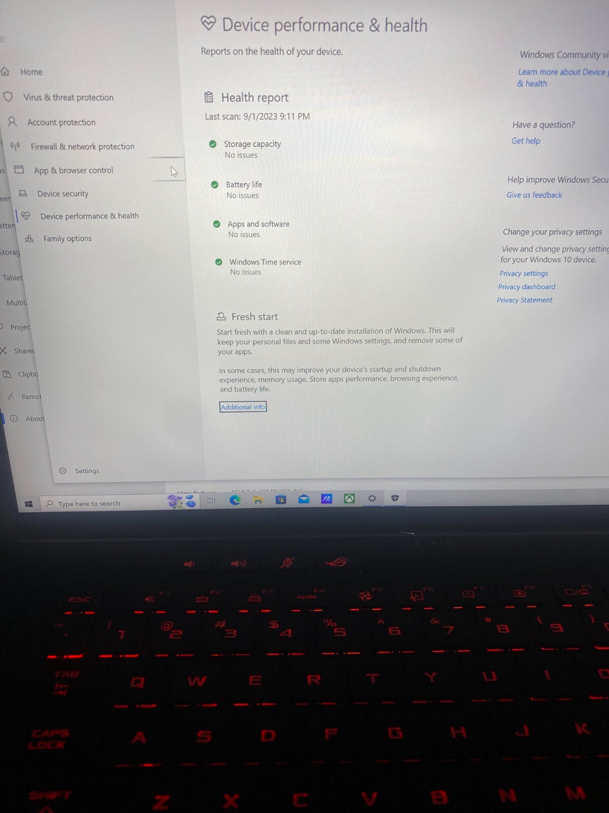 ROG Gaming Laptop (11th Gen Intel Core i9-11900H @ 2.50GHz) (GeForce RTX 3060)