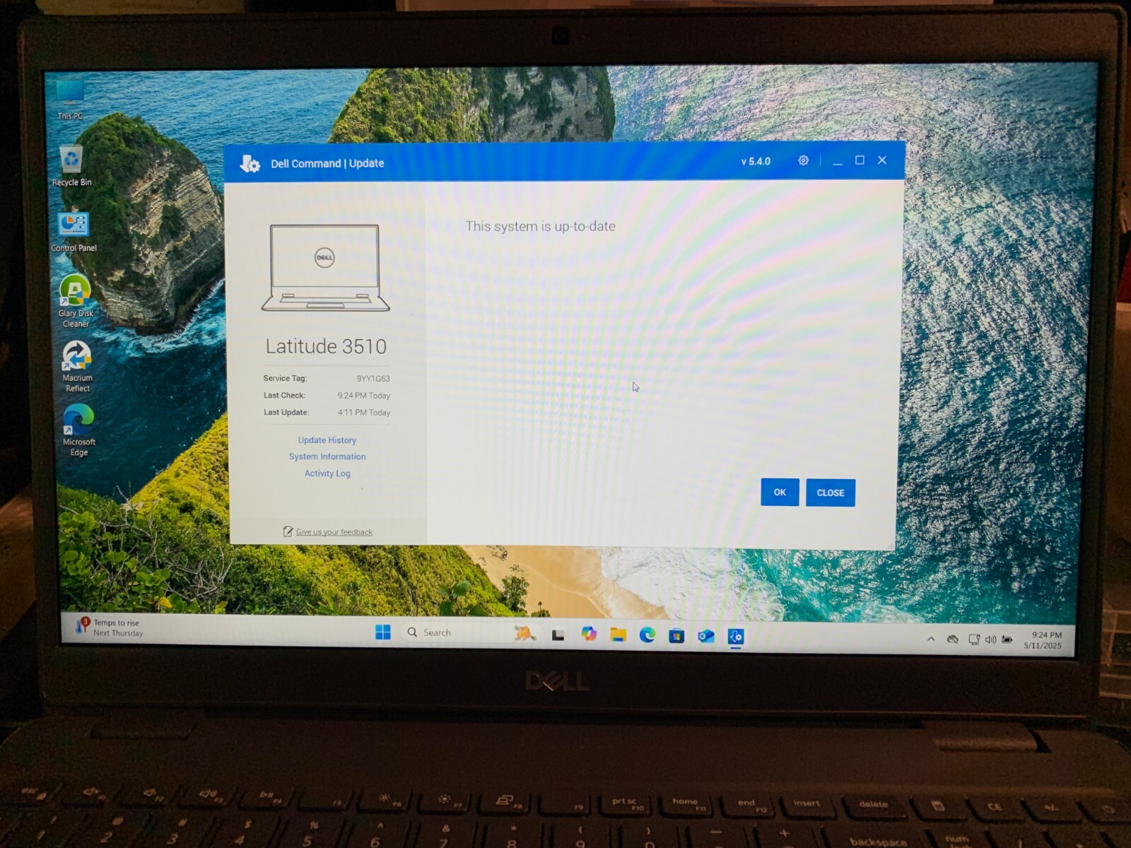 Dell Latitude 3510 i5-10210u, 12GB-256GB M2 NVMe SSD Windows 11 Pro # 9YY1G63