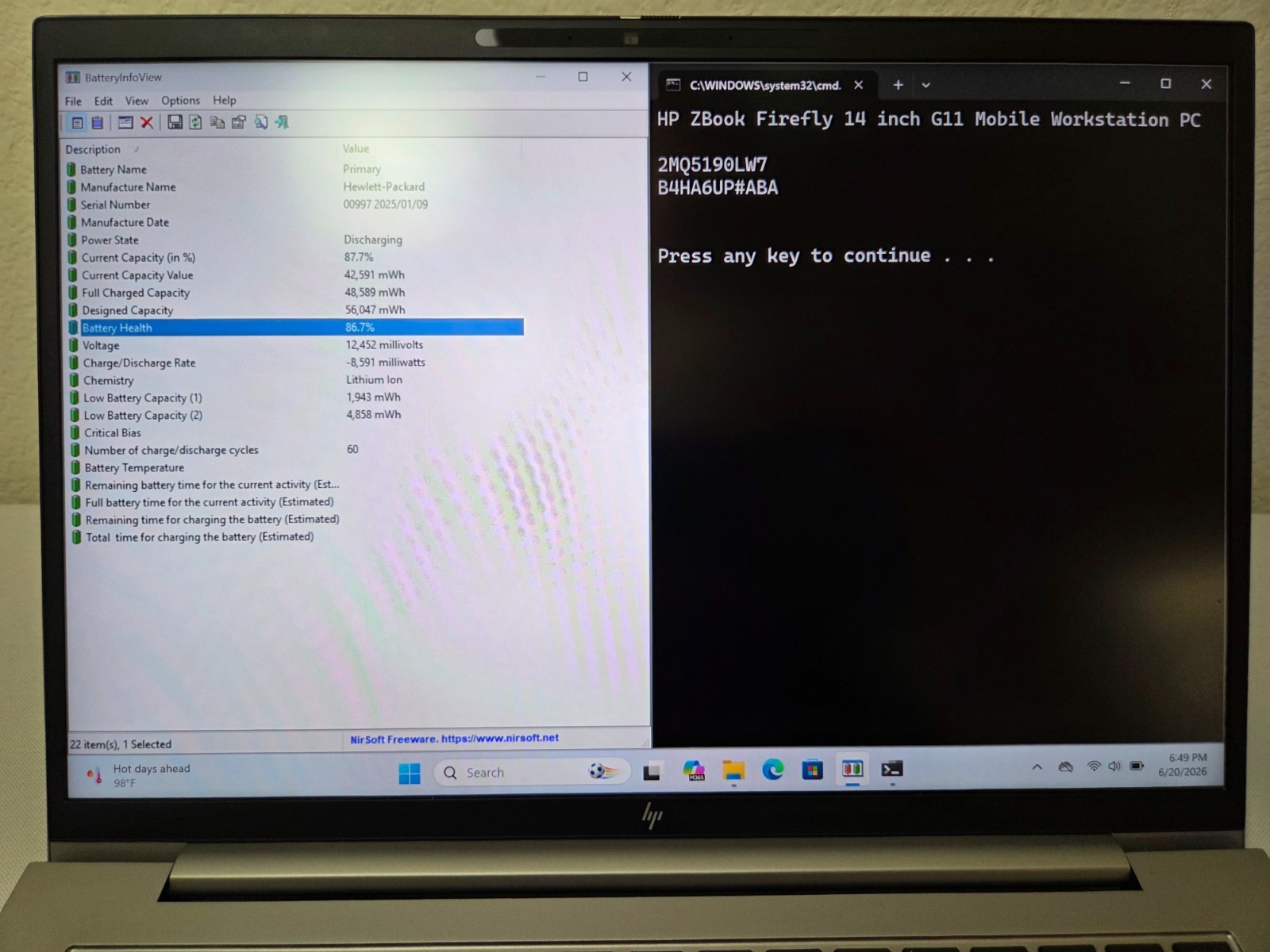 HP ZBook Firefly G11 14″ – Ultra 7 165H, 32GB RAM, 512GB SSD, RTX A500, WARRANTY