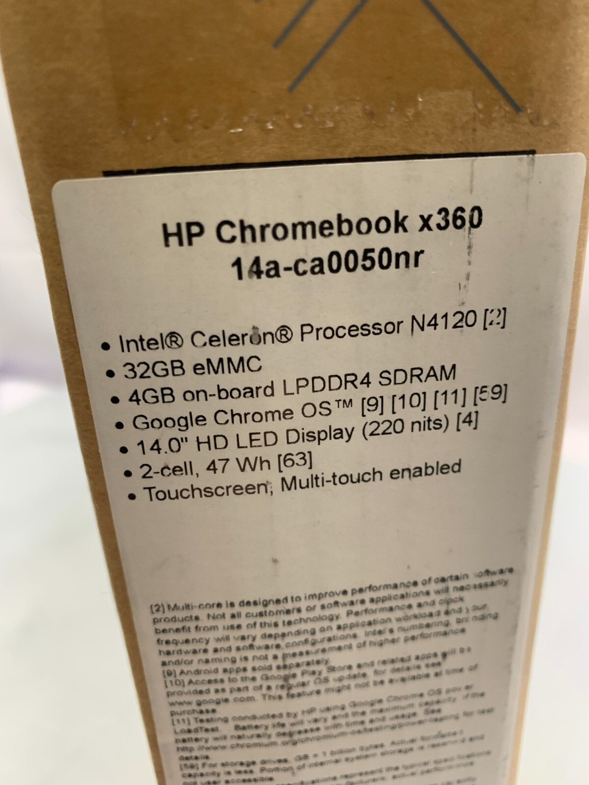 HP Chromebook x360 14a-ca0050nr 14″ Touchscreen Intel Celeron 4GB RAM 32GB eMMC