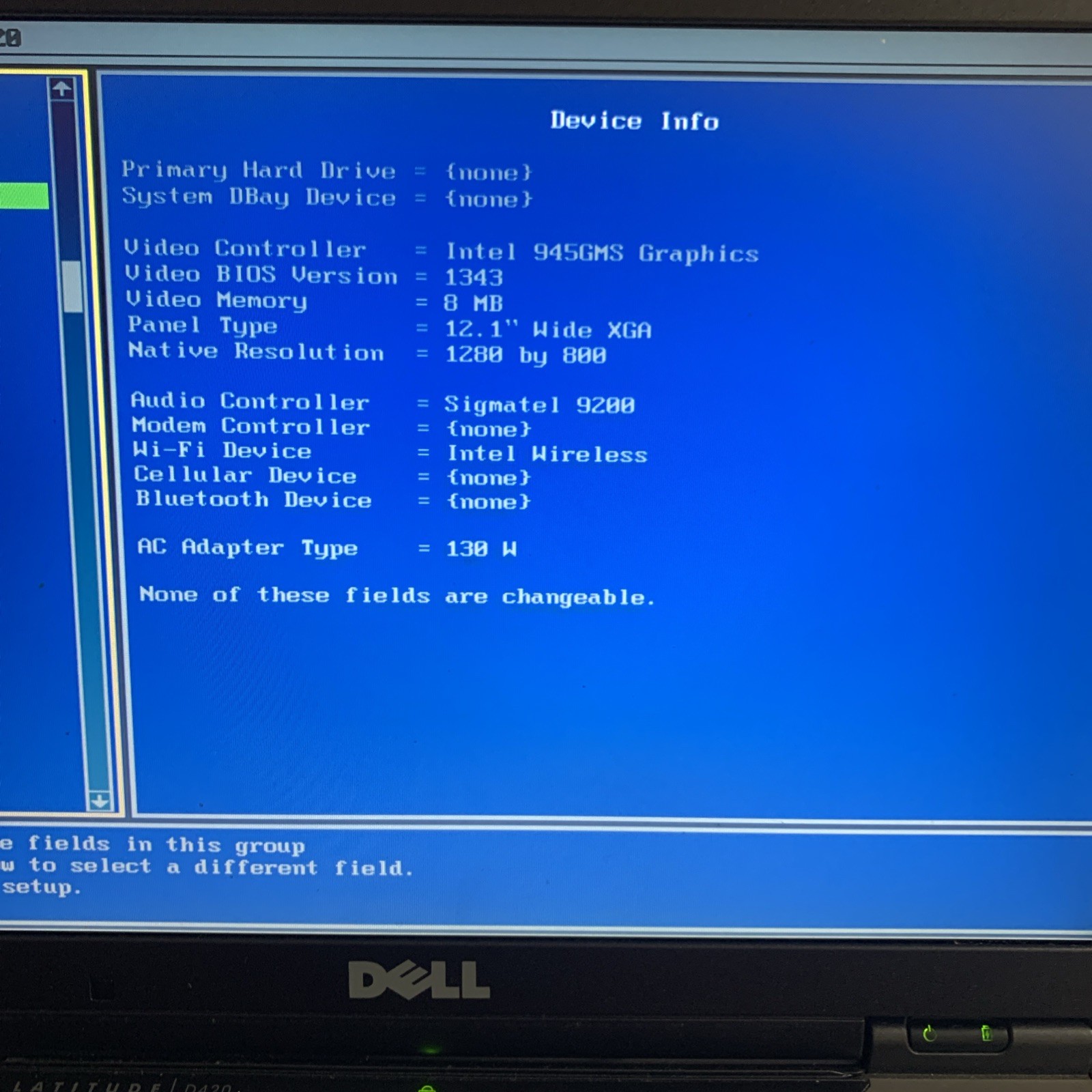 Nice ~ Dell Latitude D420 12″ Laptop Intel Core Duo 1.2GHz 1.5GB RAM (no HDD)