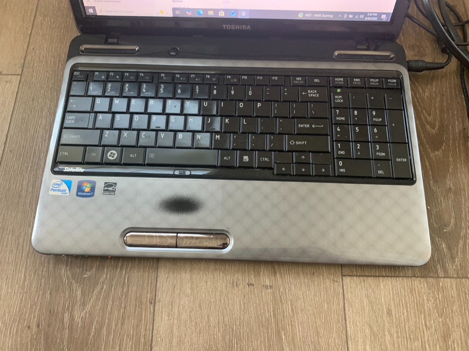 Toshiba Satellite L755-S5244 Intel Pentium B940 2.00GHz 4GB RAM 160GB HDD Win 10