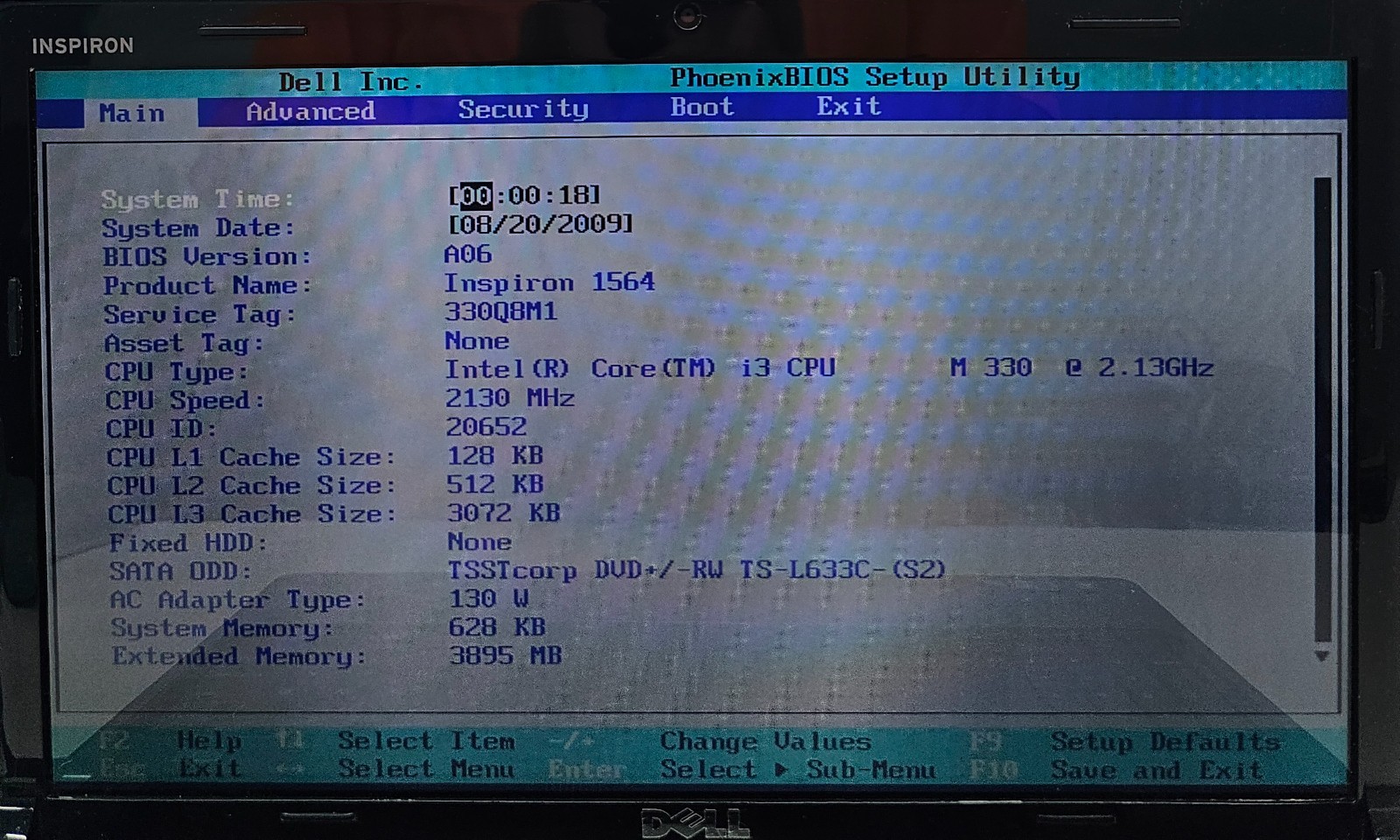 Dell Inspiron 1564 15.6″ Laptop Intel i3 M 330 3GB Ram NO HD/OS/BATT (FL)