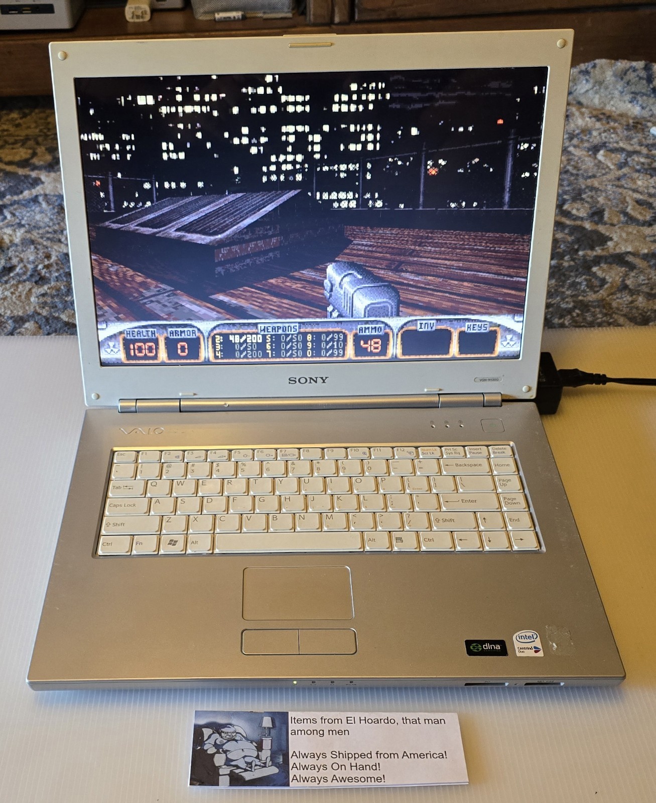Sony Vaio VGN-N130G PCG-7T1L 512MB ram 80GB hdd 1.6ghz Core Duo Tested README