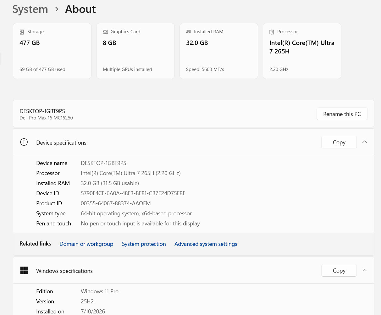 2026 DELL PRO MAX, $4.2K MSRP, NVIDIA RTX PRO BLACKWELL, 32GB RAM WARRANTY 2030
