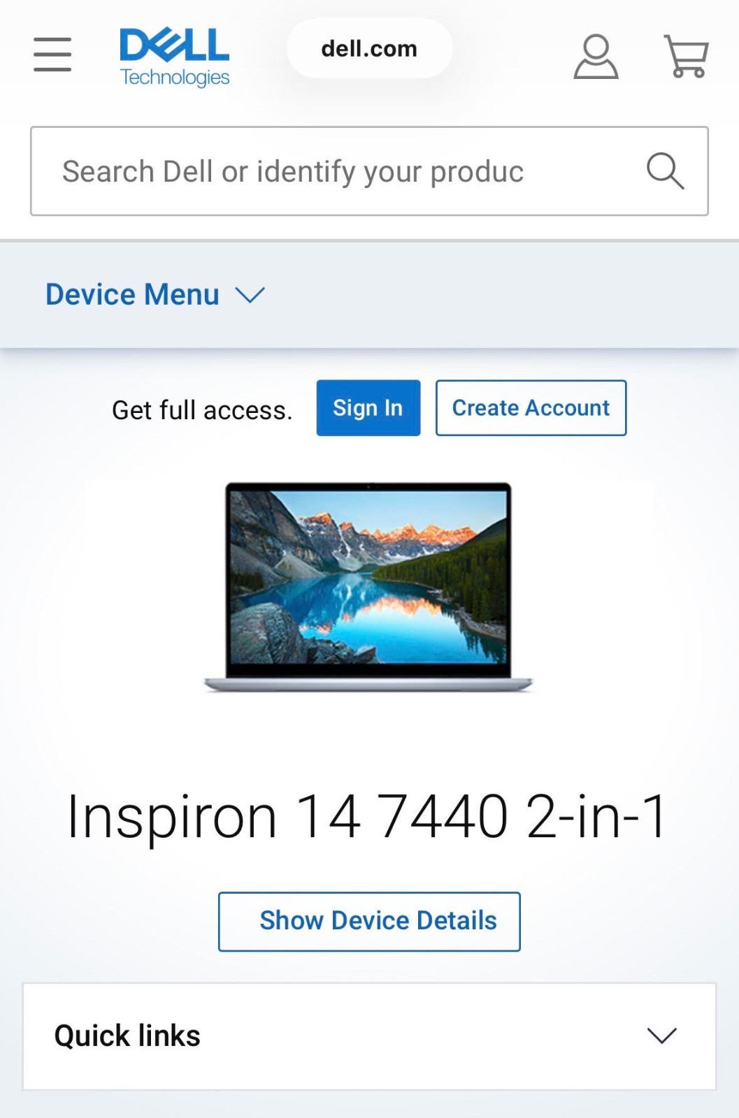 Laptop: Dell Inspiron 14 7440 2-in-1