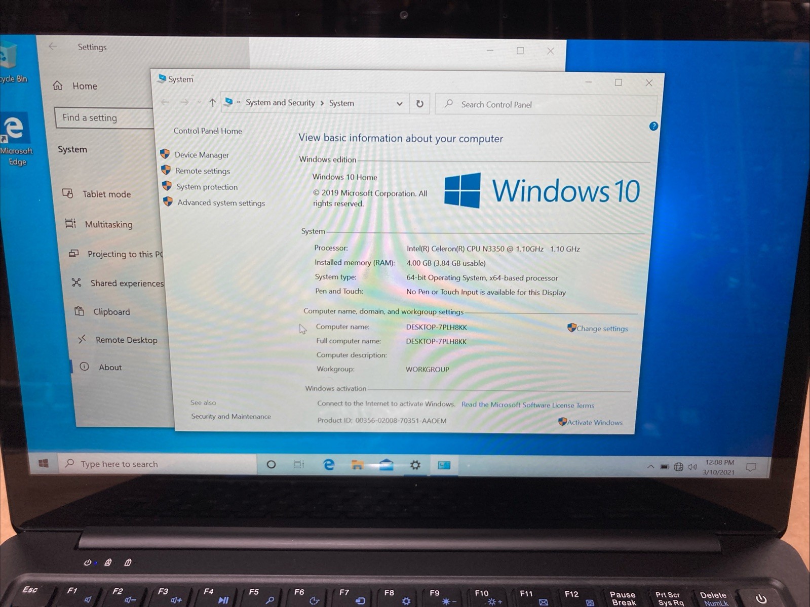 EVOO TEV-CE-141-2-BK 14.1″ FHD Celeron N3350 1.10 GHz Intel HD Graphics 4GB RAM