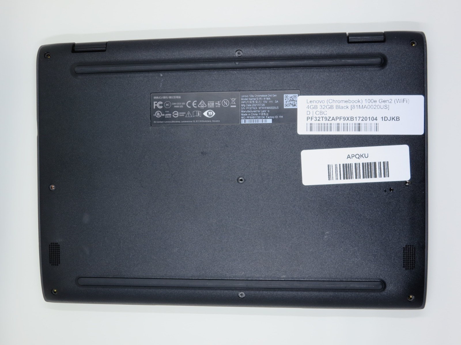 USED Lenovo Chromebook 100e 2nd Gen Intel 11.6″ 4GB/32GB, No Charger, READ – 1