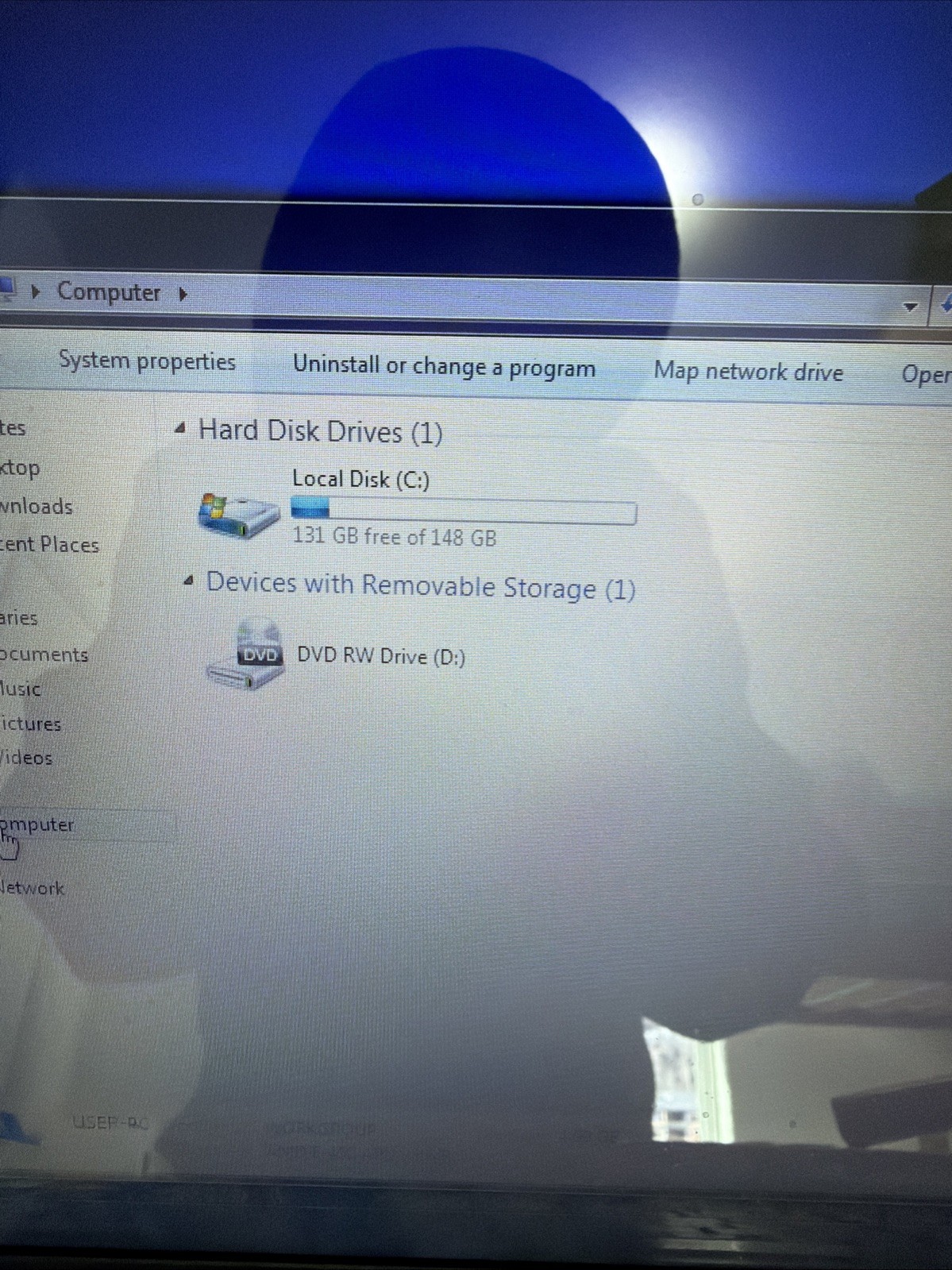 Vintage Windows 7 TOSHIBA Satellite C855 15″ Laptop AMD E2, 4gb, 160gb HDD, DVD
