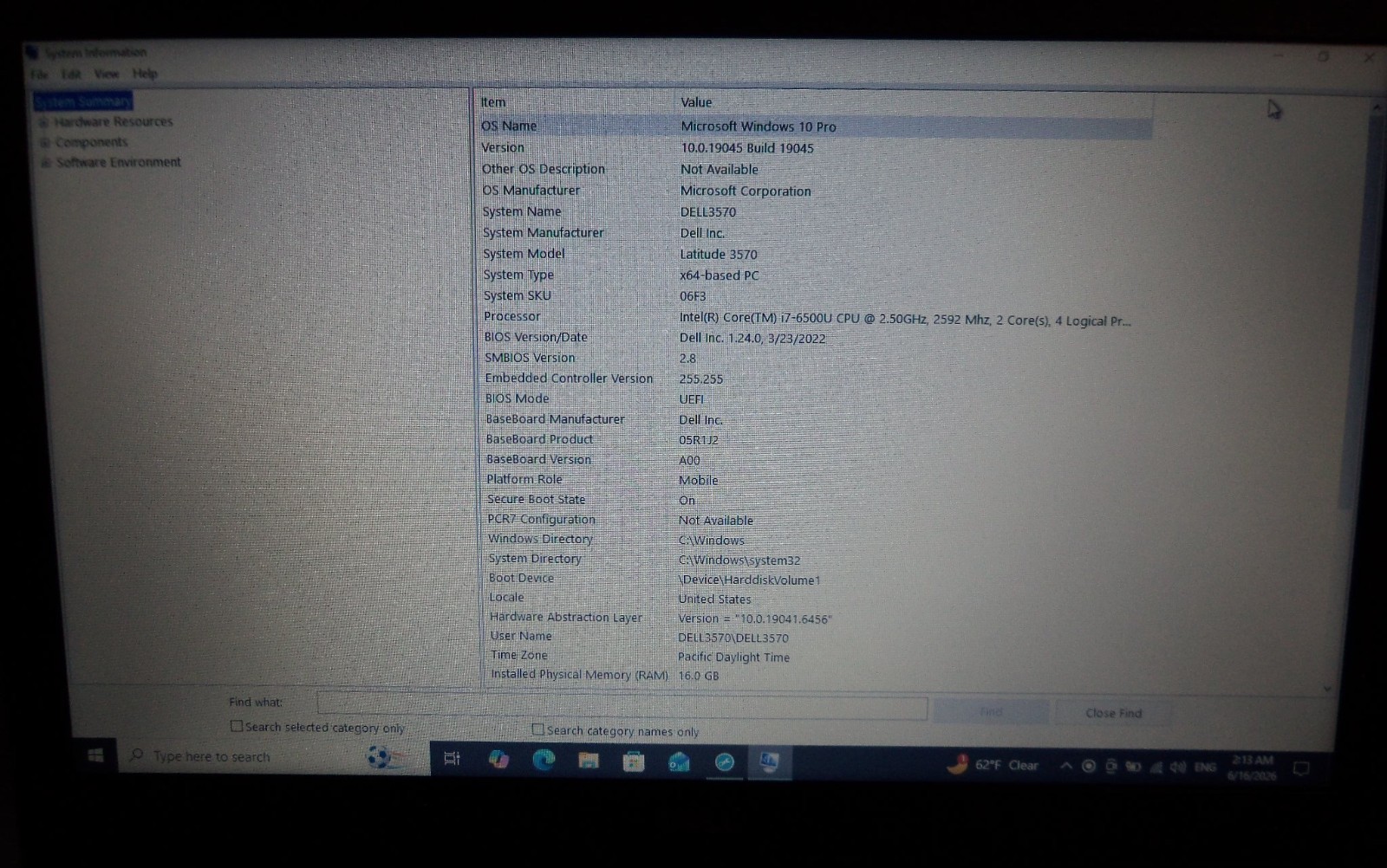 Dell Latitude 3570 15.6″, i7-6500U 2.50GHz, 16GB RAM, 256GB SSD, Windows 10 Pro