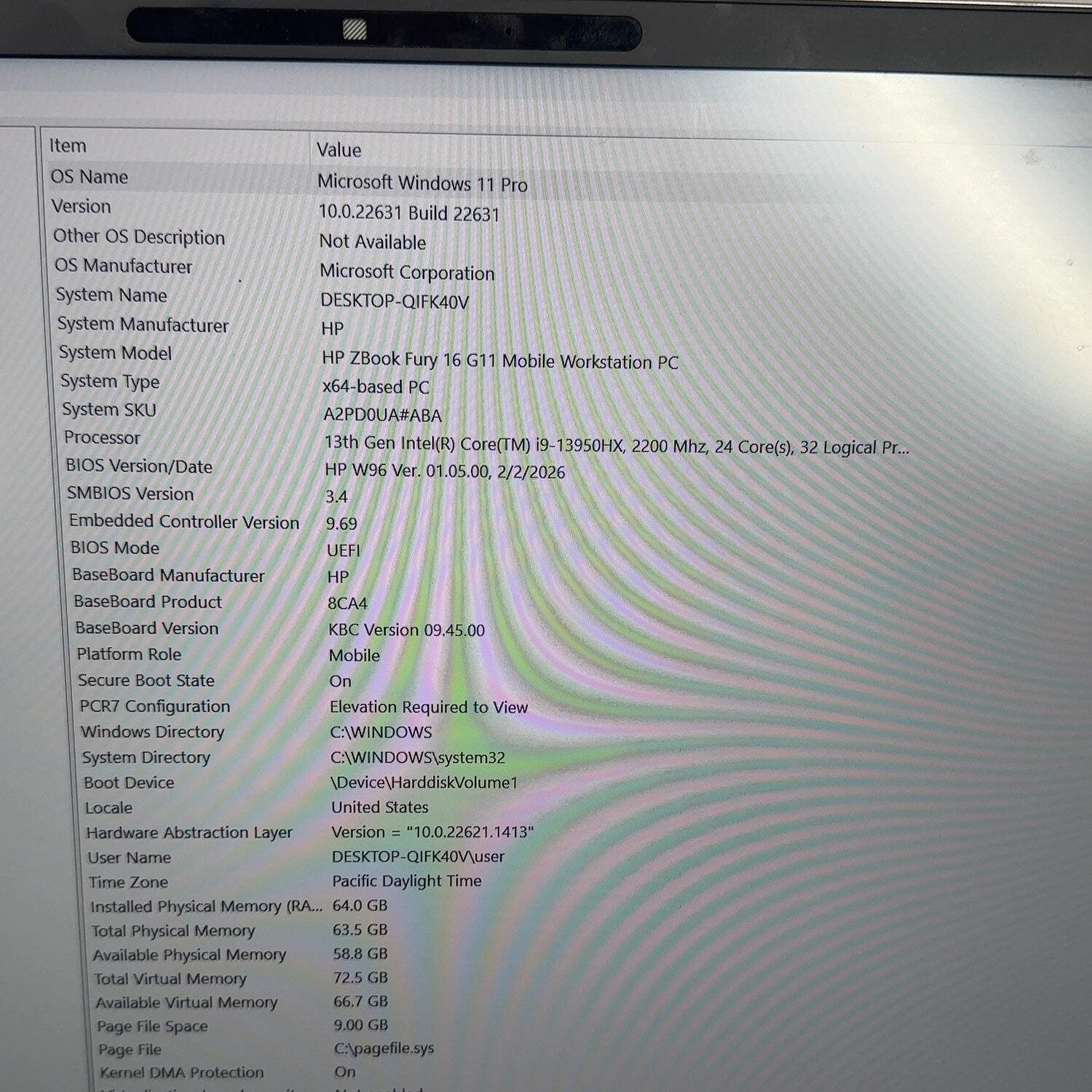 HP ZBook Fury 16 G11 16″ i9-13950HX 2.2GHz 64GB RAM 1TB SSD RTX 3500 Ada