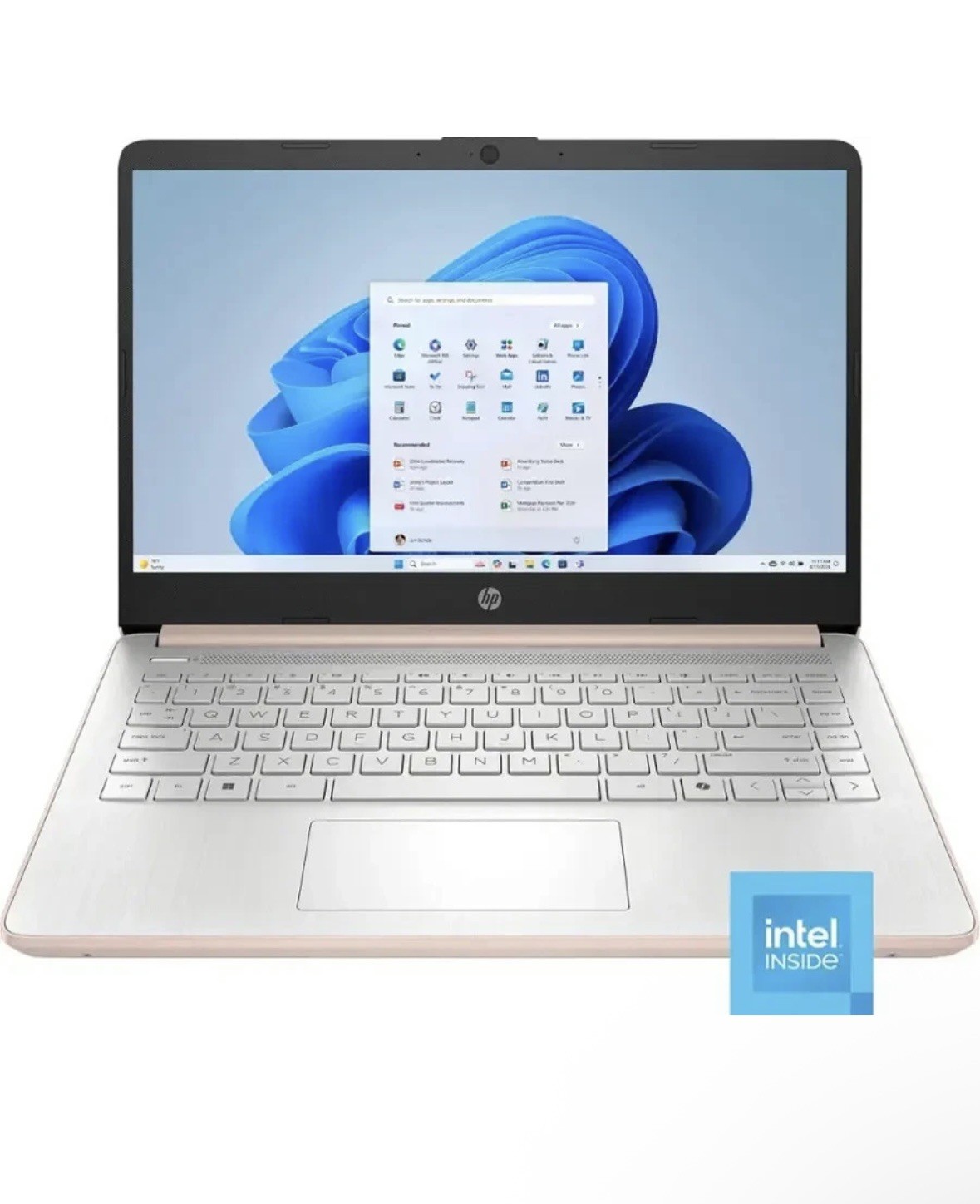 New HP 14″ Laptop Intel CPU N150 4GB RAM 128GB Storage UFS – Pale Rose Gold