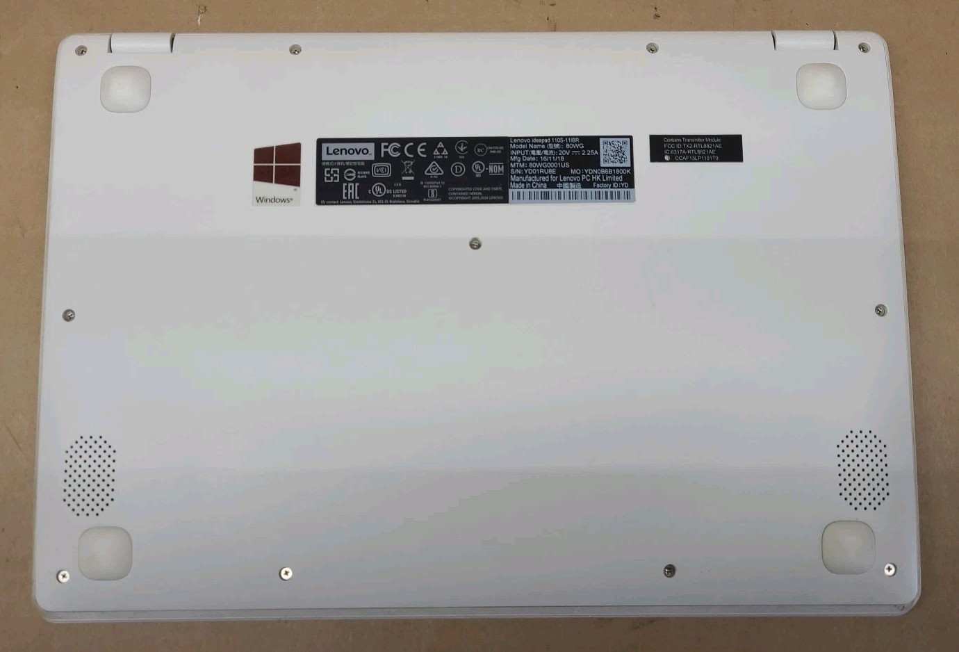 Lenovo IdeaPad 110S, Intel Celeron N3060 @ 1.6GHz, 2GB RAM, 32GB SSD, W10P