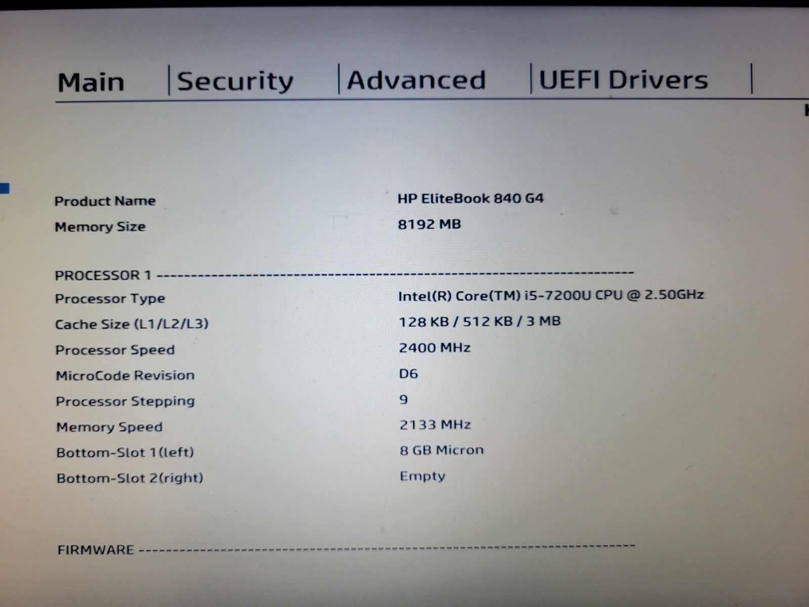 HP EliteBook 840 G4 i5-7200U@2.5GHz 8GB RAM *AS IS/No HDD/No OS/BIOS* | C918