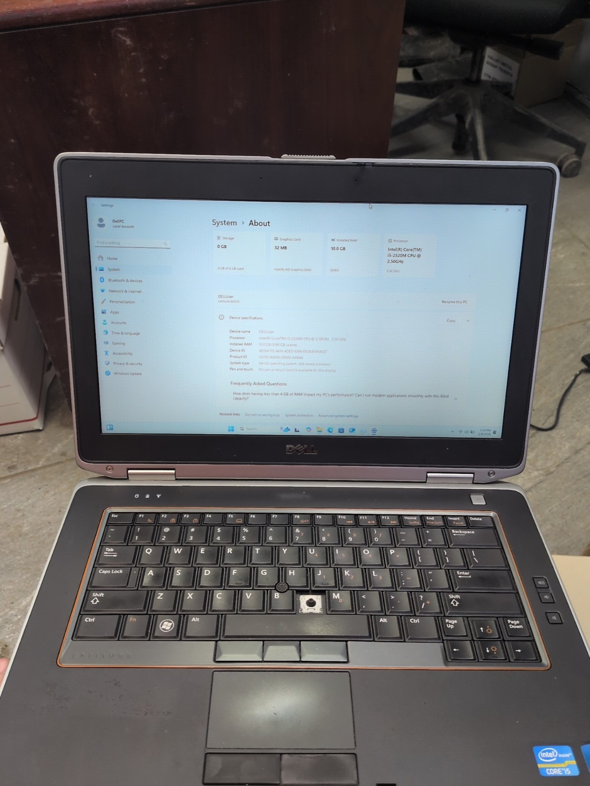 Dell Latitude E6420 Laptop | Intel i5 | 10GB RAM | Windows 11 | Charger Included