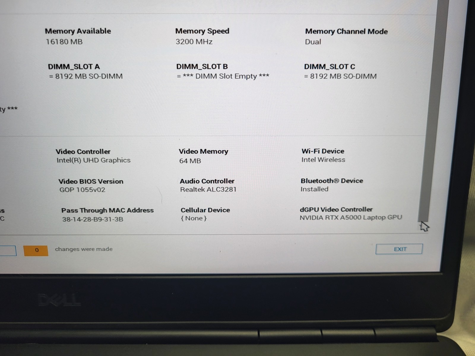 Dell Precision 7760 17.3″ Nvidia RTX A5000 i7 2.5Ghz 16GB 256 SSD Win 11 Pro