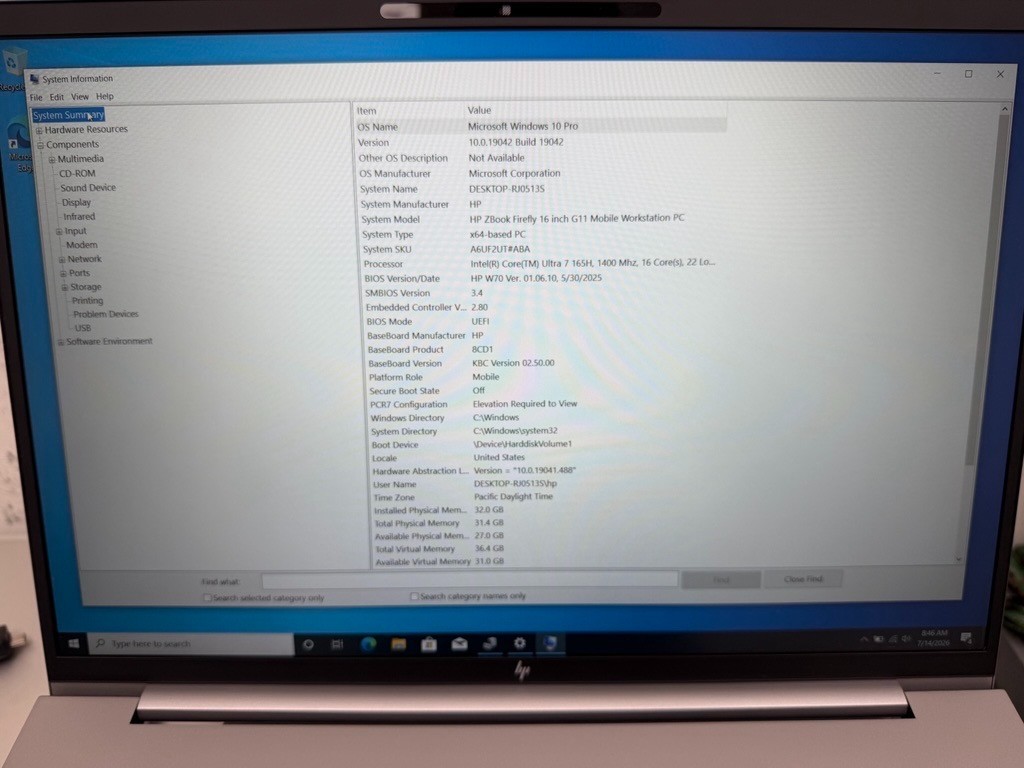 HP ZBook Firefly G11 16″ Ultra 7 165H Ultra 7 32GB 1TB