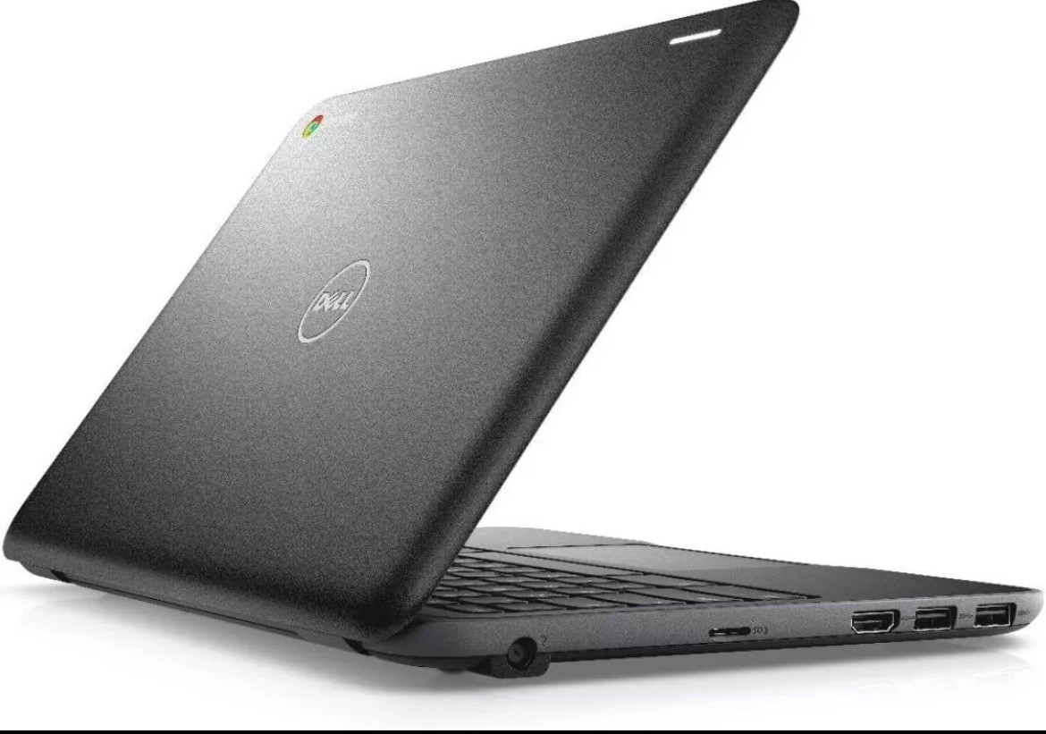 Dell Chromebook 11 (16GB SSD, Intel Celeron N3060 X2, 1.6GHz, 4GB) Laptop – Bl