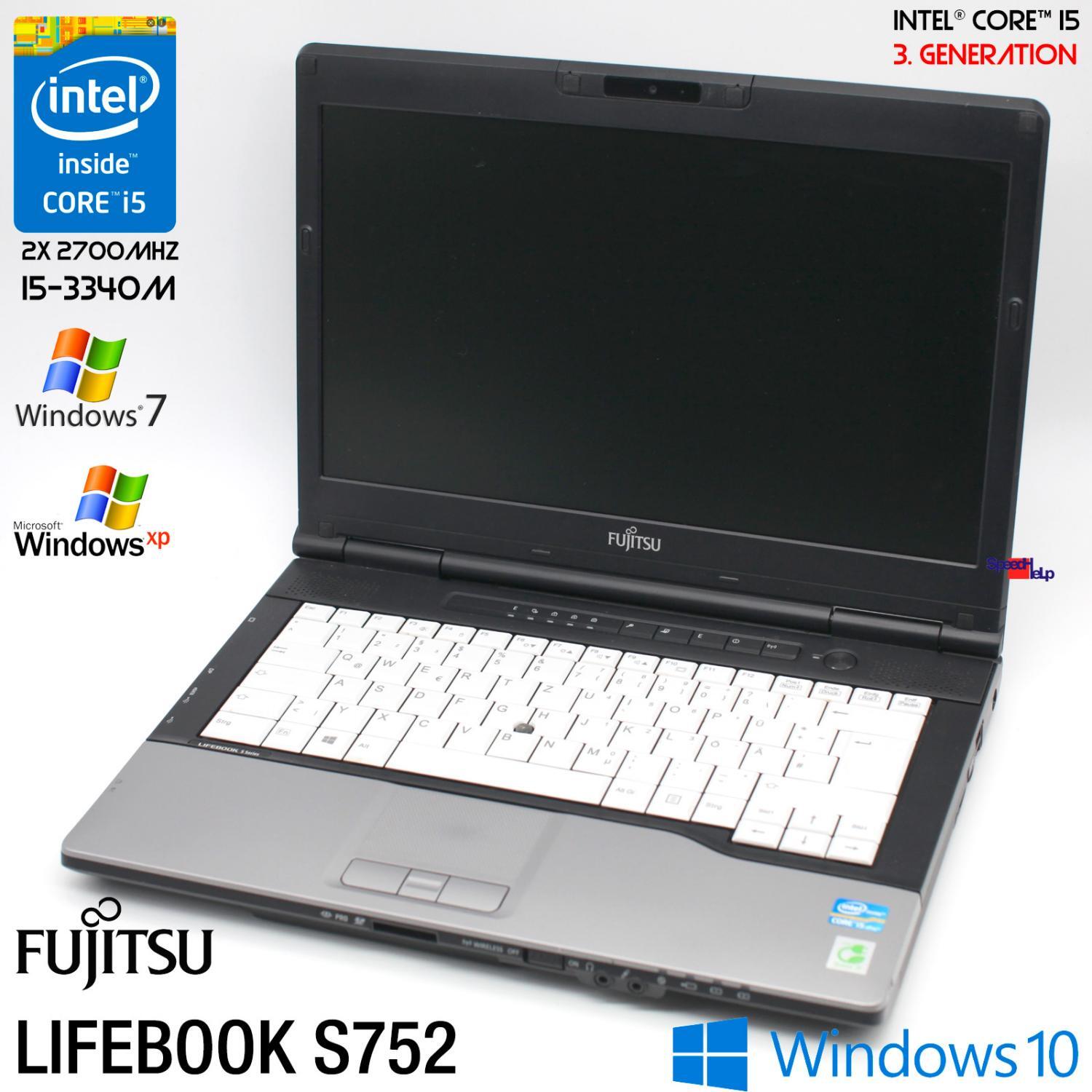 Fujitsu Lifebook S752 14″ HD Intel Core I5 3340M 250GB HDD 8GB Windows 7 Pro 64