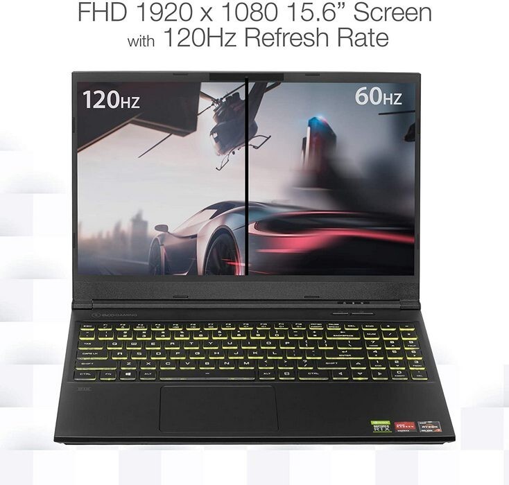 EVOO EG-LP7-BK Gaming Laptop, 15.6″ FHD, R7 4800H, RTX2060, 16GB RAM, 512GB SS