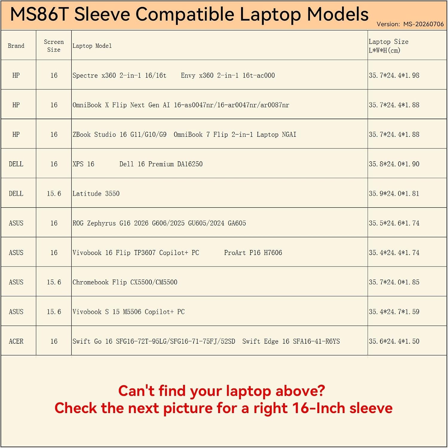 Sleeve for 16 inch Laptop, Hard Protective Case Compatible with HP, ASUS, DELL,