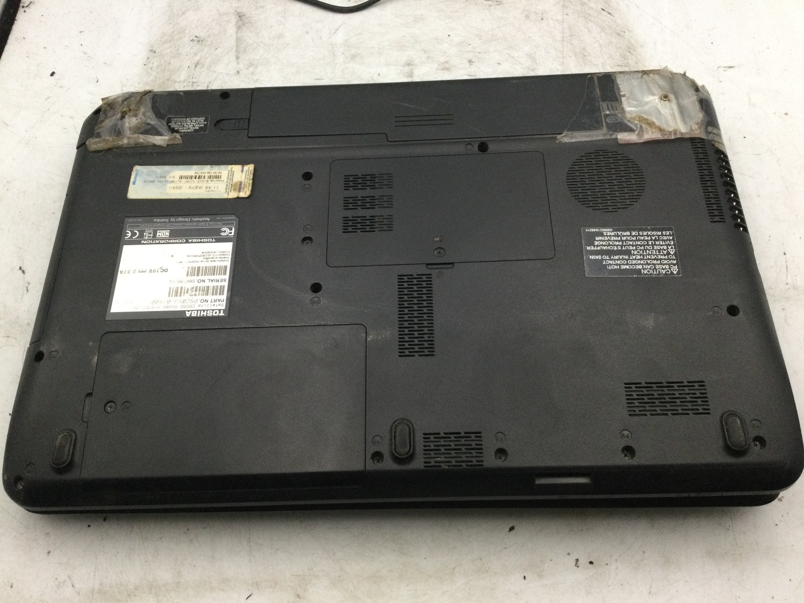 TOSHIBA SATELLITE C655D S5200 – FOR PARTS – AMD E 350 – 3GB RAM – 15″ – READ -BB