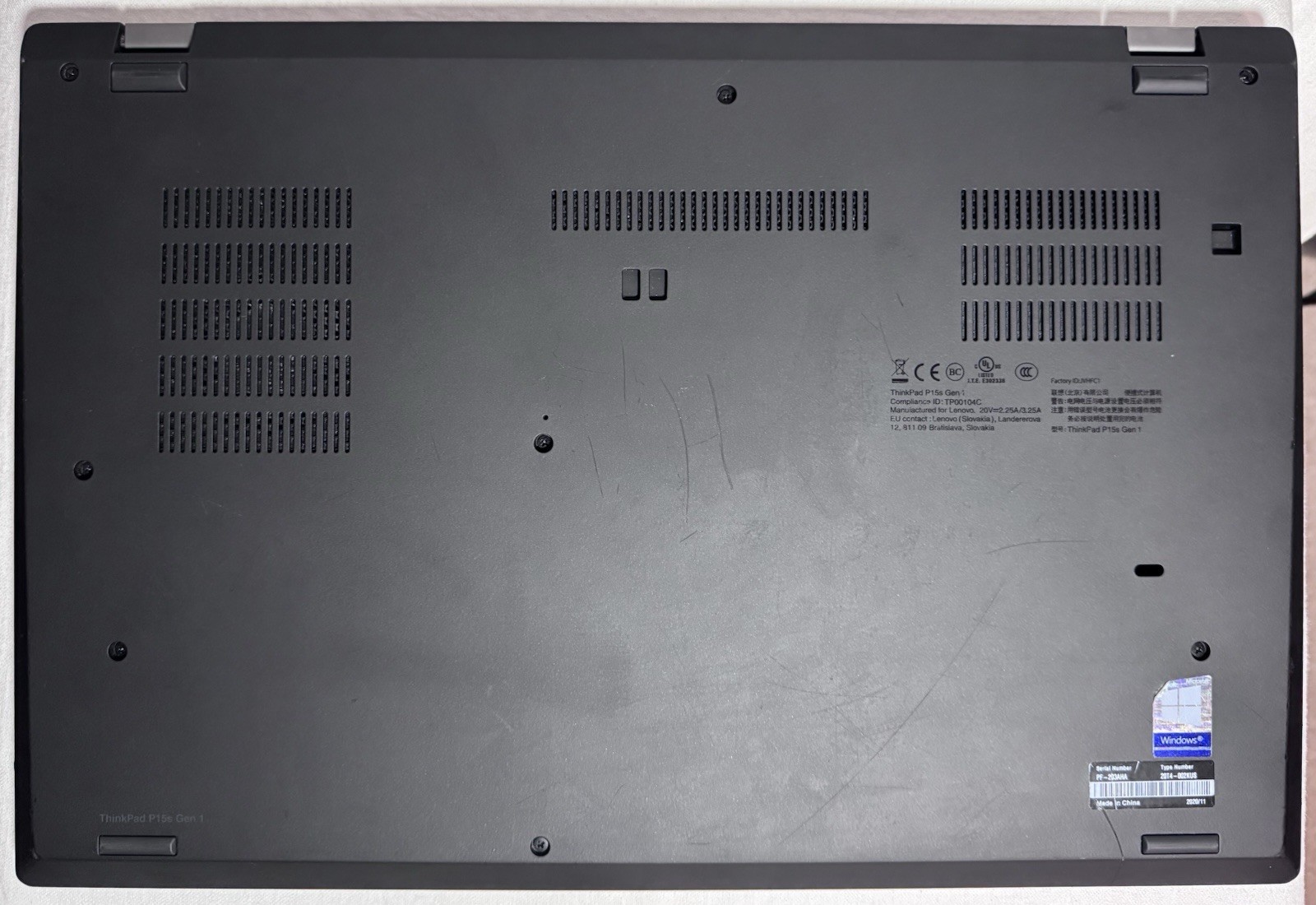 LENOVO ThinkPad P15s Gen1 i7 15.6″ 16GB RAM 512GB SSD WIN11P NVIDIA Quadro P520