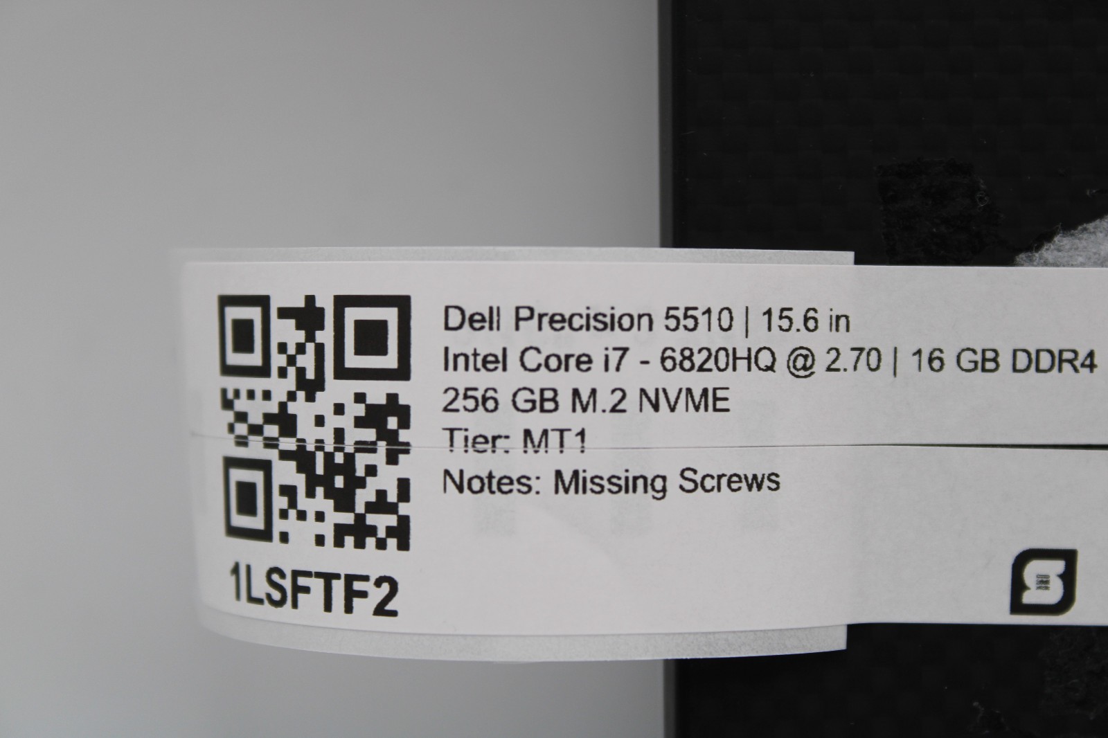 Dell Precision 5510 i7-6820HQ @ 2.7 GHz 16GB RAM 256GB SSD NVIDIA M1000M No OS