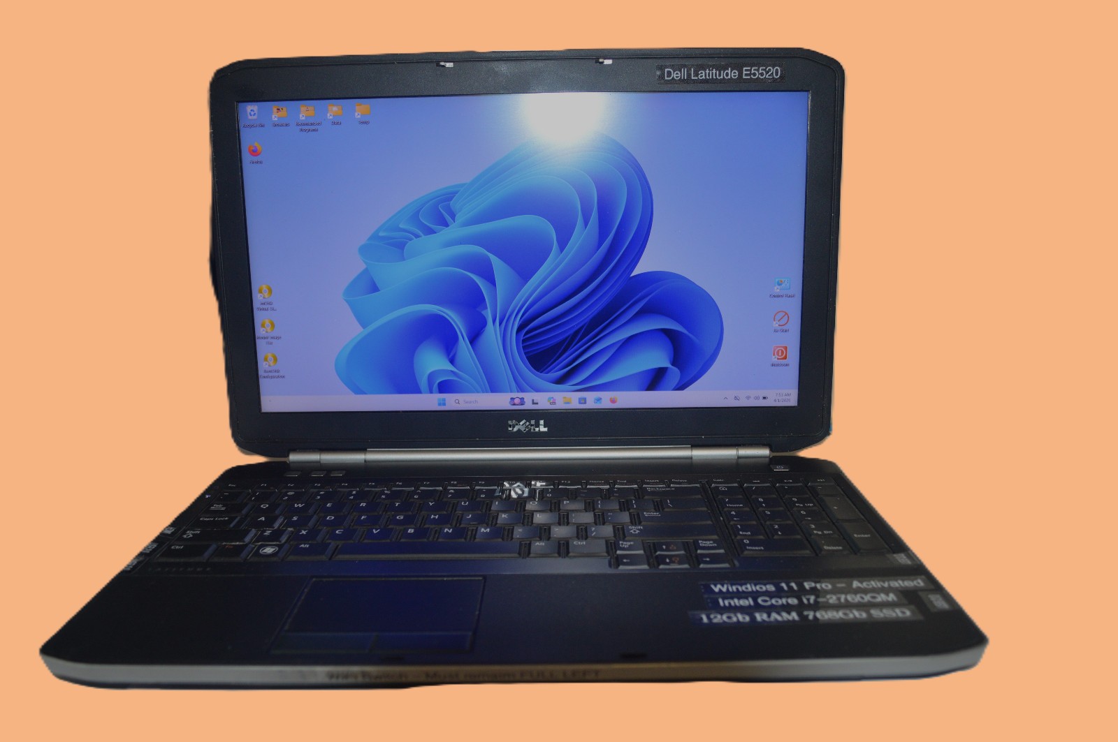 DeLL Latitude E5520,15.6″,W11P Ai,i7 Quad@2.4Ghz,12Gb RAM,768Gb SSD(SATA + NVME)