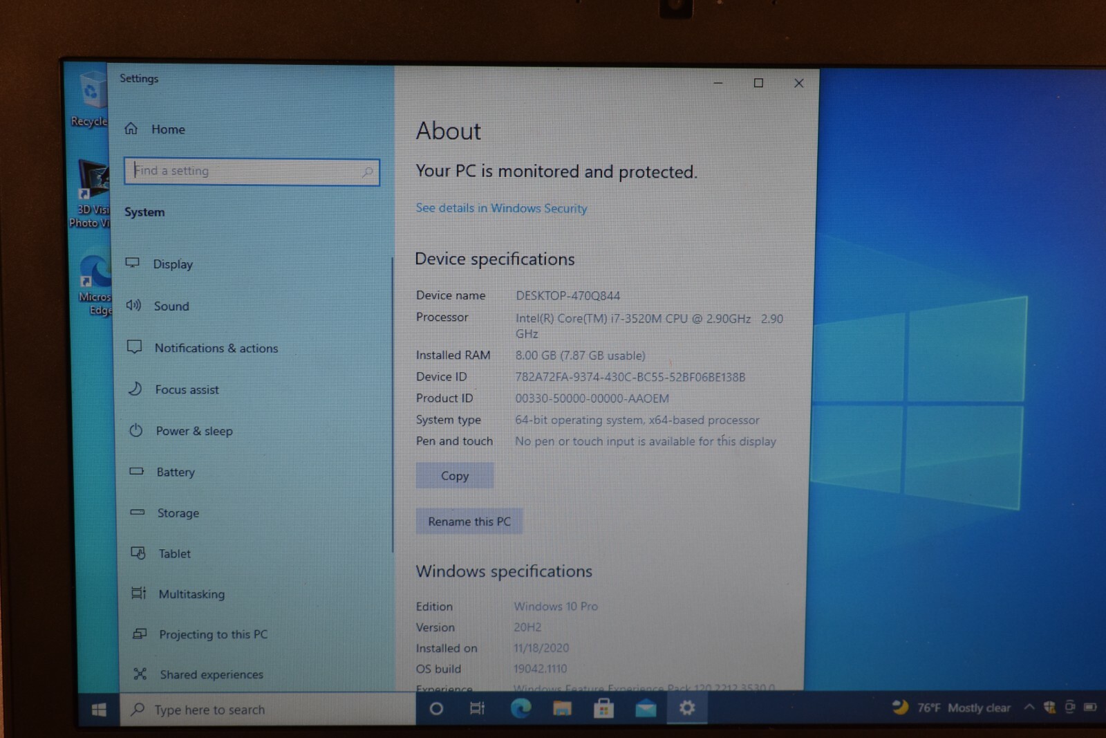 Dell Latitude E6430 Intel Core i7-3520M 8GB RAM 128GB SSD Win10 NVidia 5200M