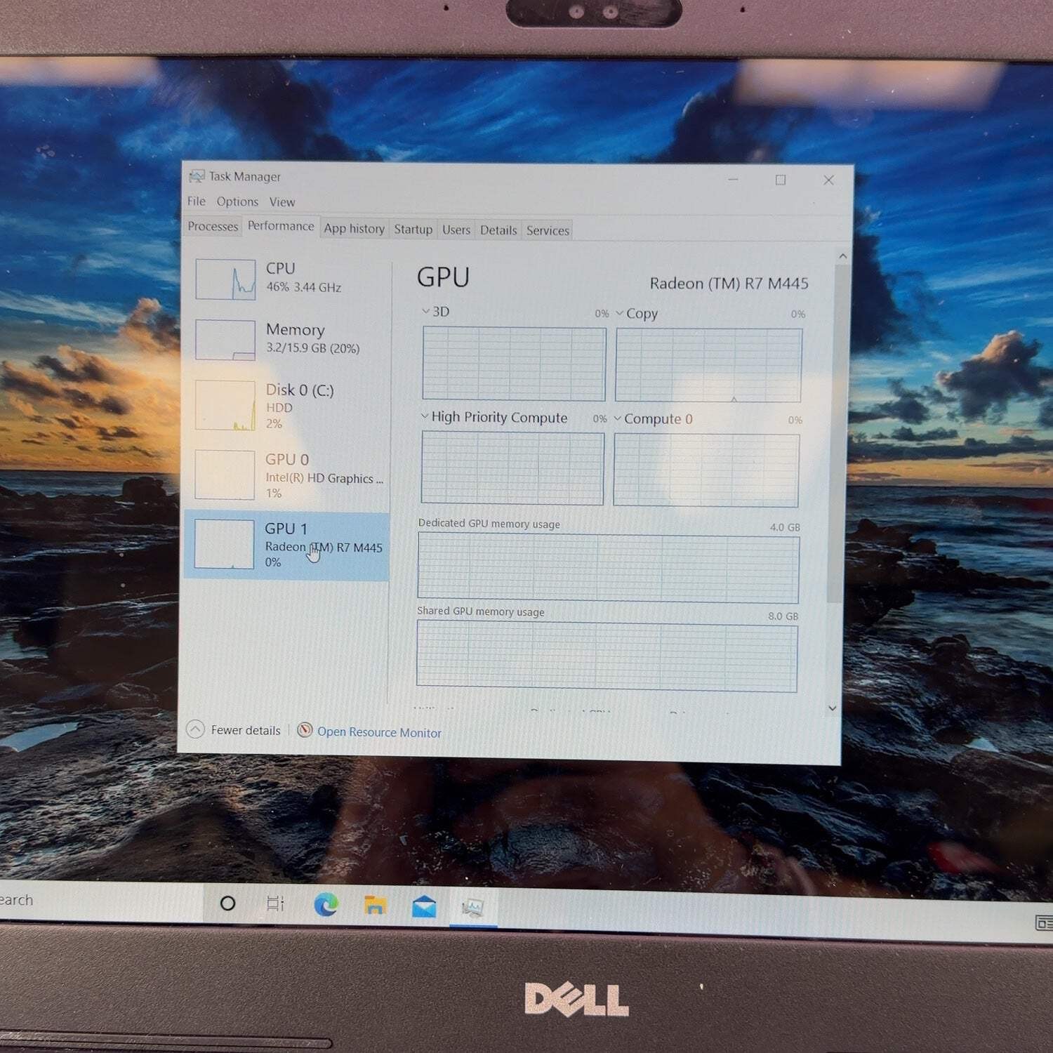 Dell Inspiron 5567 15.6″ i7-7500U 2.7GHz 16GB RAM 1TB HDD AMD Radeon R7 M445