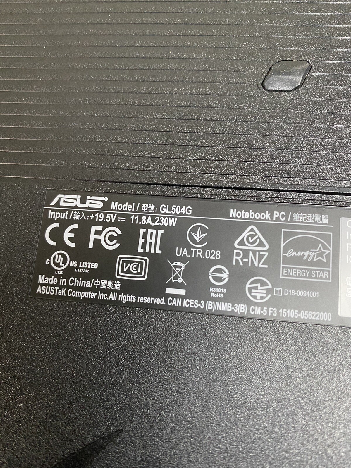 ASUS ROG Strix Scar 2 GL504G Gaming Laptop NVIDIA GeForce !Read discription!