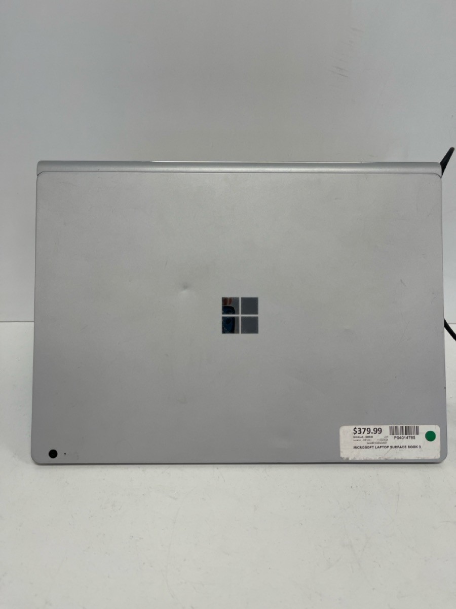 MICROSOFT SURFACE BOOK 3 WITH CHARGER AND KEYBOARD, I5@1.5GHZ, 8GB, (P04014785)
