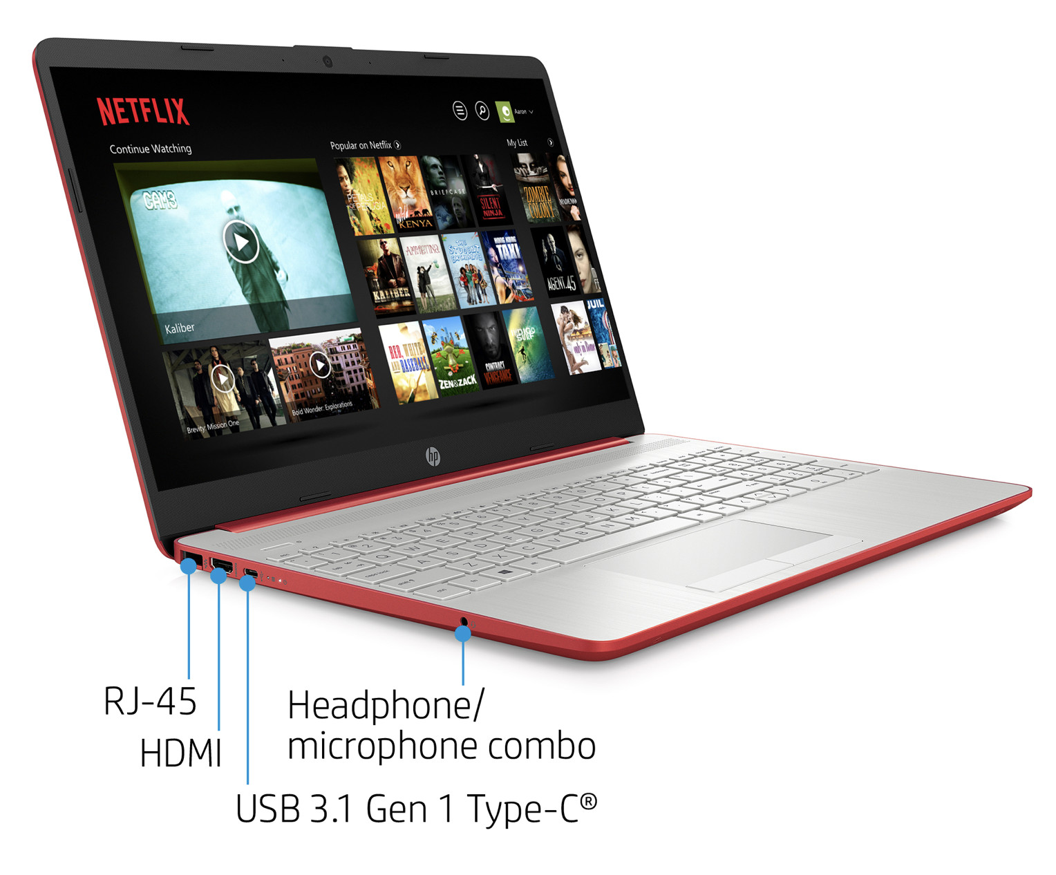 HP 15.6″ Laptop Intel Pentium Silver N5030 Up to 8GB RAM &1TB SSD Scarlet Red