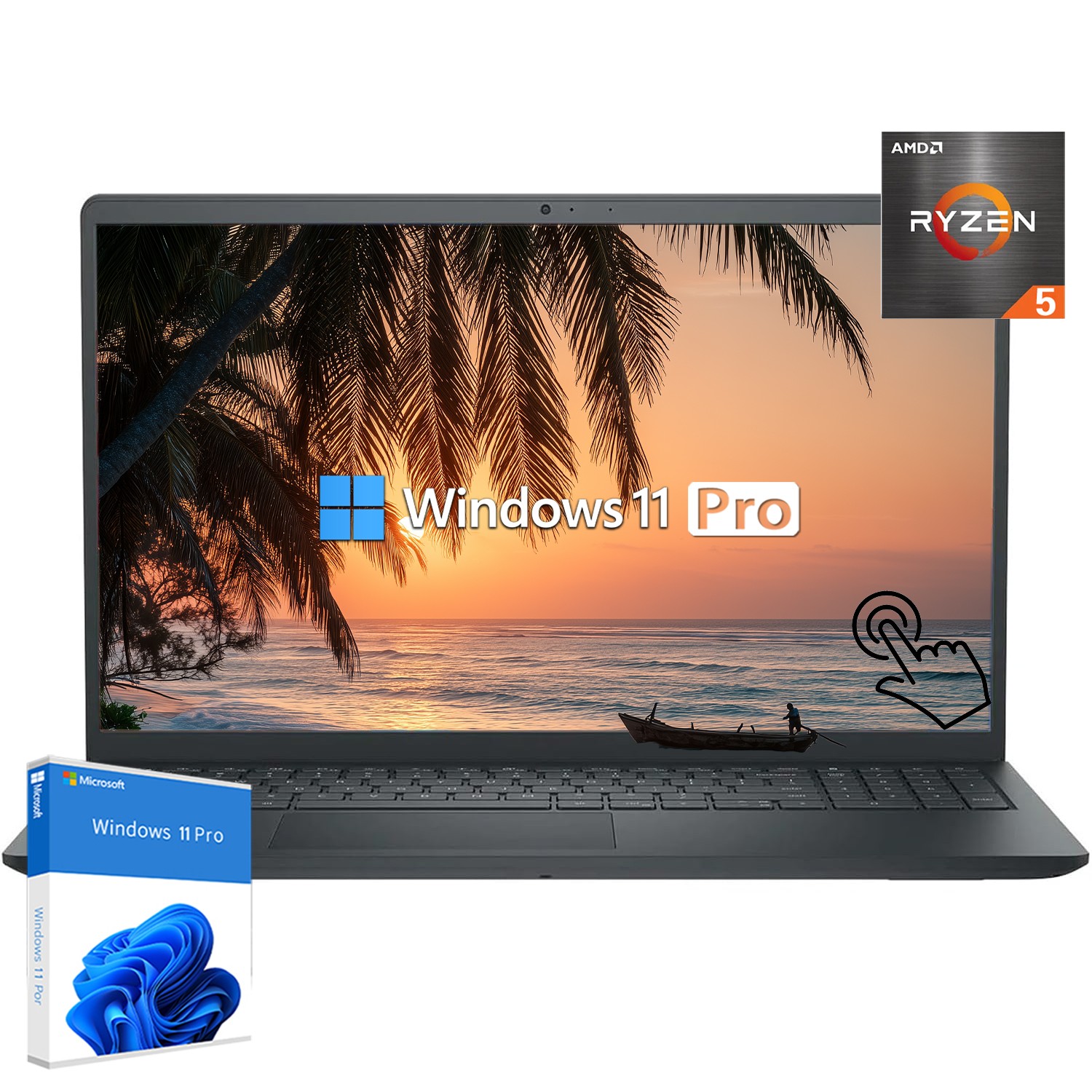 Dell Inspiron 15.6″ Touch Laptop computer Win11Pro 4.5 GHz Ryzen 7 32GB RAM 2TB!