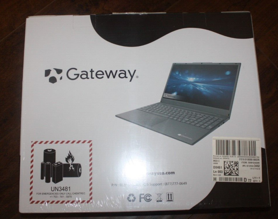 Brand New Gray Gateway 15.6″ FHD Laptop AMD Ryzen 7 Radeon RX Vega 10 8GB 512GB