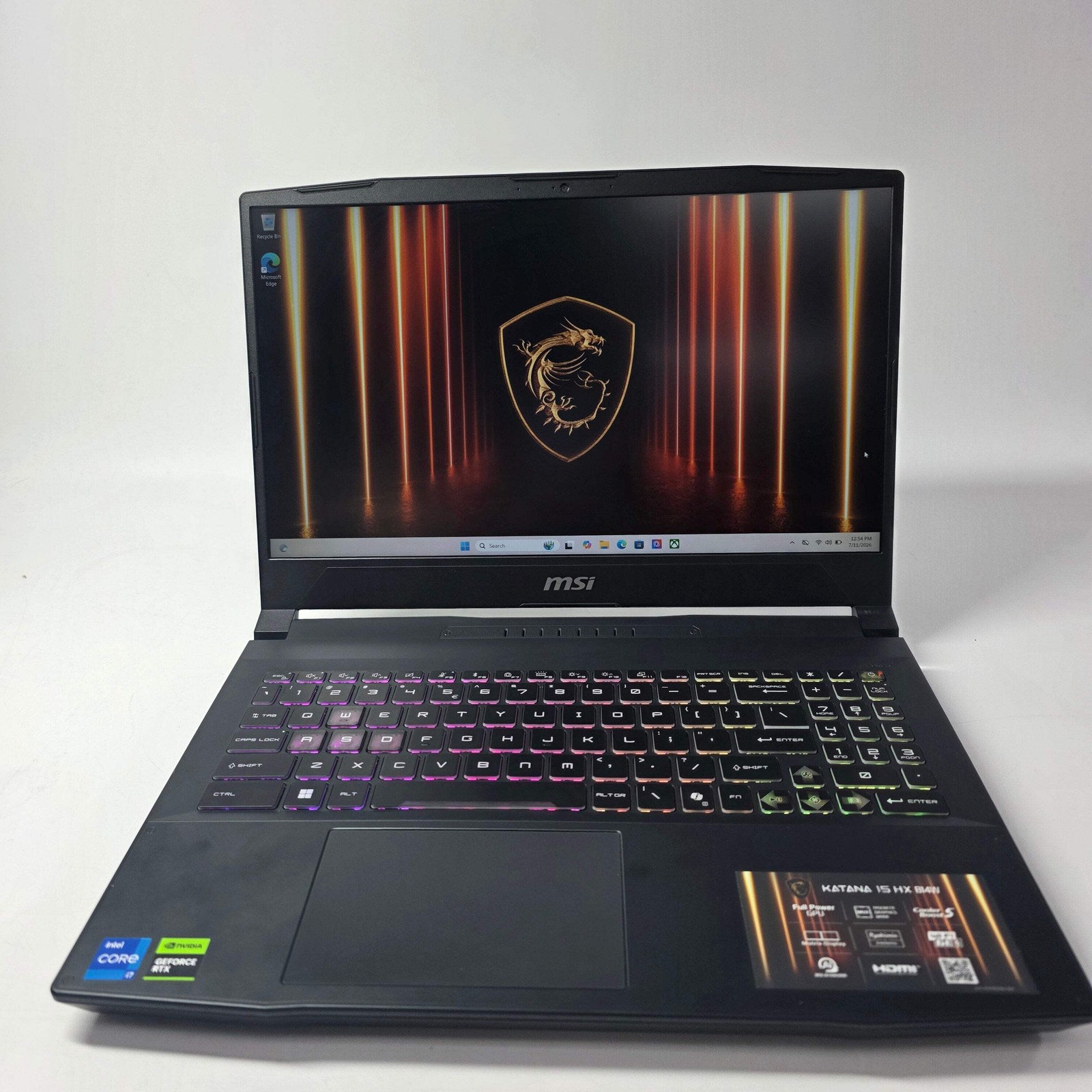 MSI Katana 15 HX 15.6″ i7-14650HX 2.2GHz 16GB RAM 500GB SSD GeForce RTX 5050