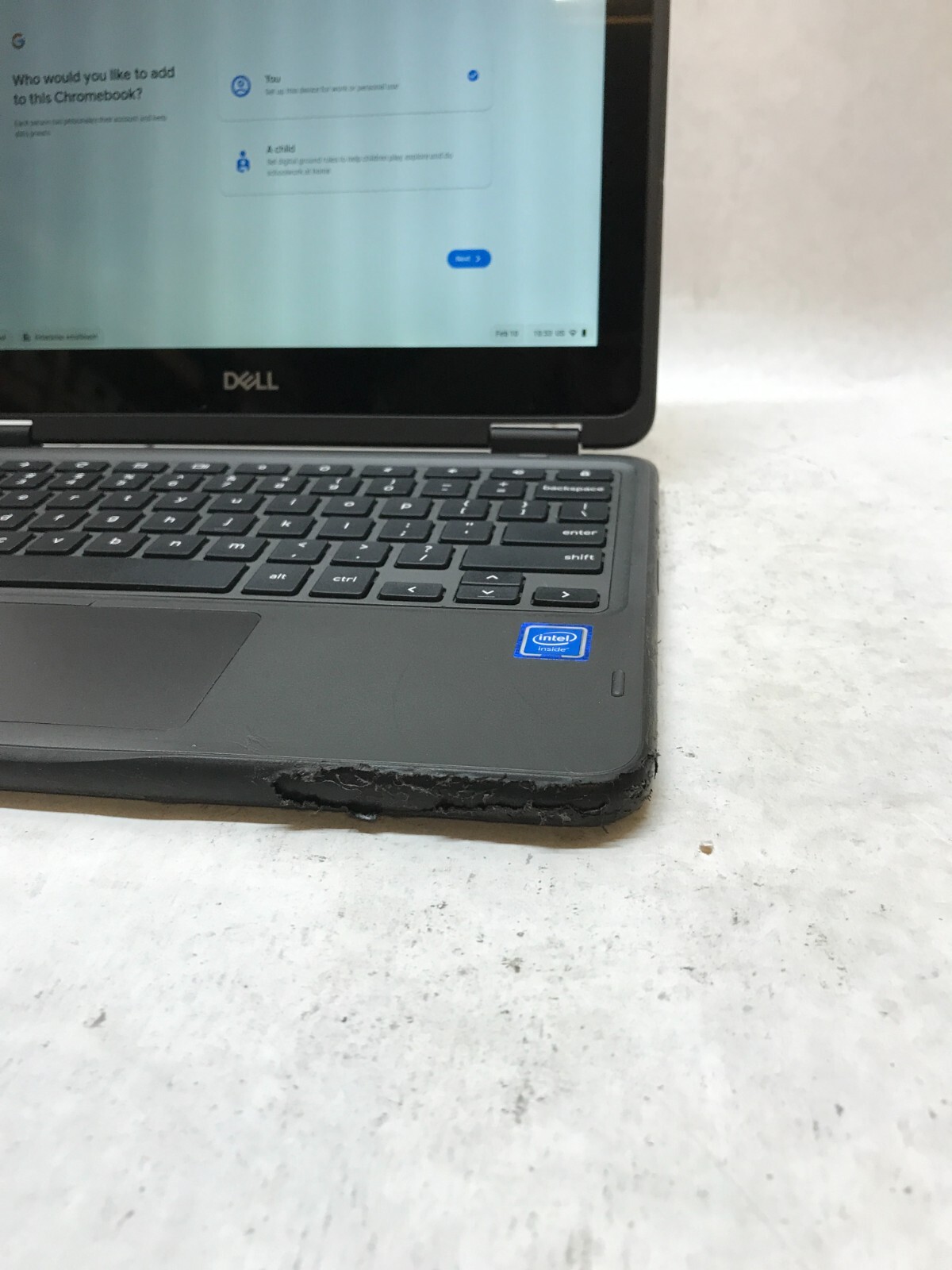 Dell 3100 2-in-1 Chromebook 11.6″ Intel Celeron 4GB RAM 16GB eMMC Case Peel – DW