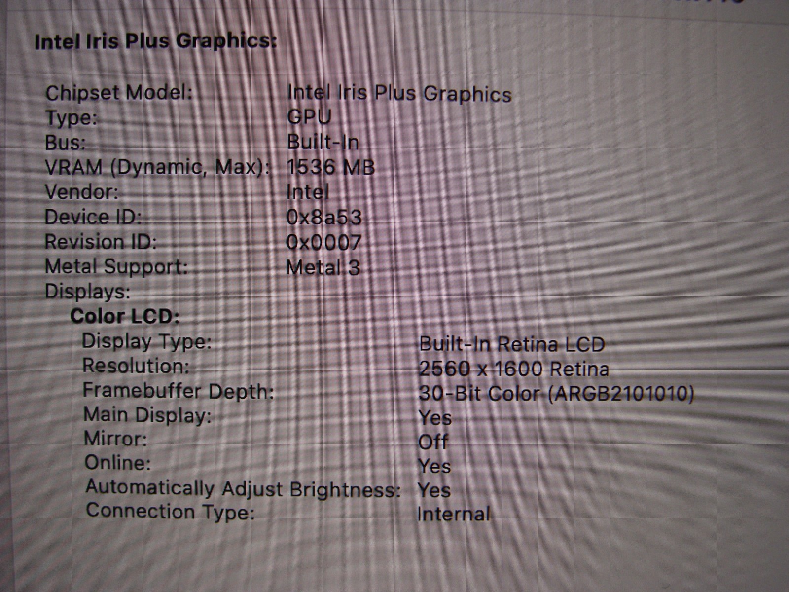 Apple MacBook Pro 13″ (2020) A2251/BTO i7-1068NG7 2.3GHz 16GB 512GB OS Sonoma