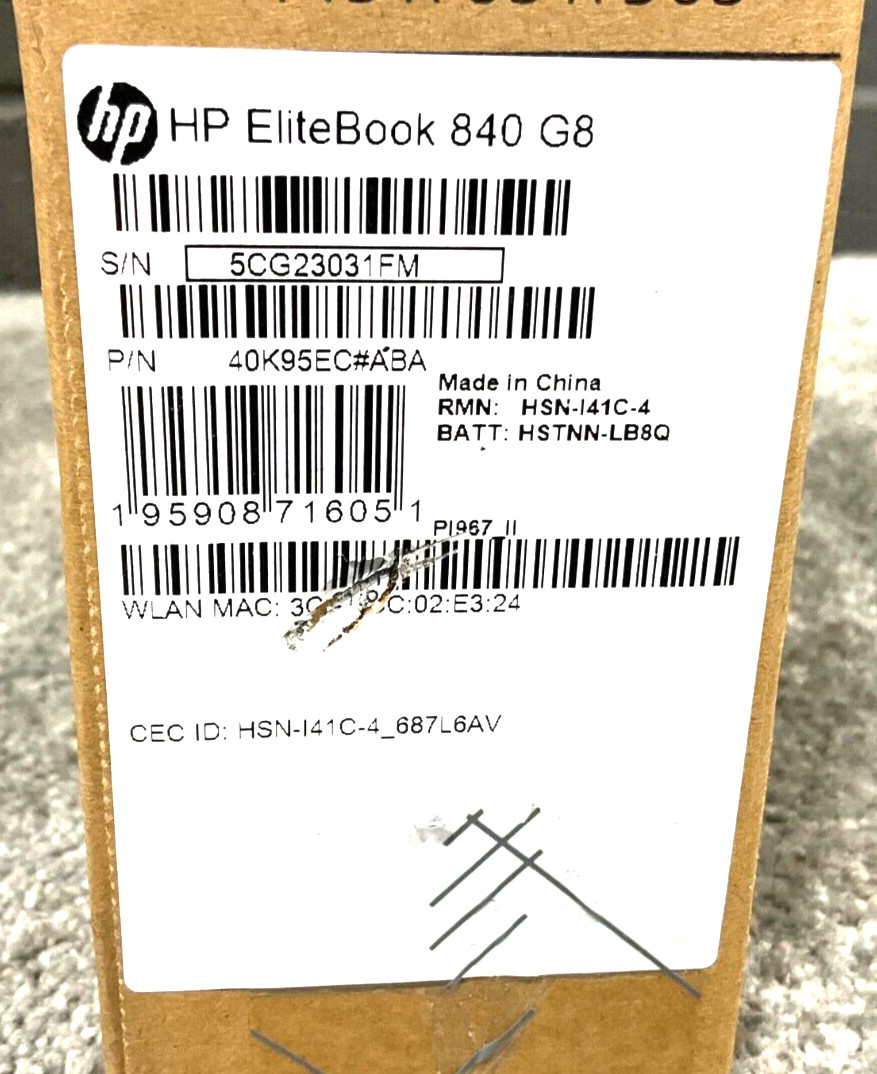 HP EliteBook 840 G8 i5-1145G7 16GB 256GB BT5 WiFi6 14F W10P 40K95EC#ABA ✅❤️️✅
