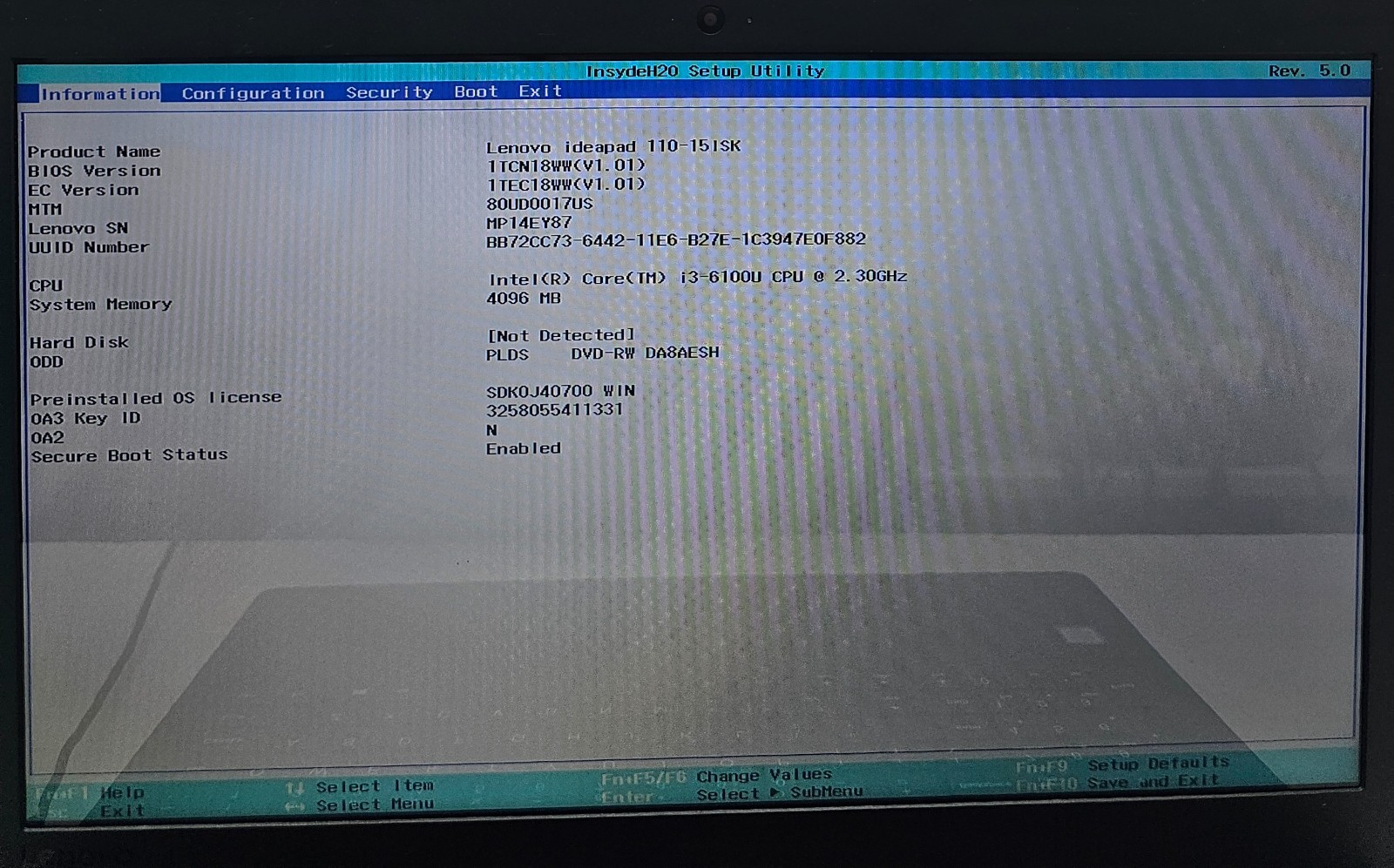 Lenovo IdeaPad 110-15ISK 15.6″ Laptop Intel i3-6100U 4GB Ram NO HD/OS (FL)